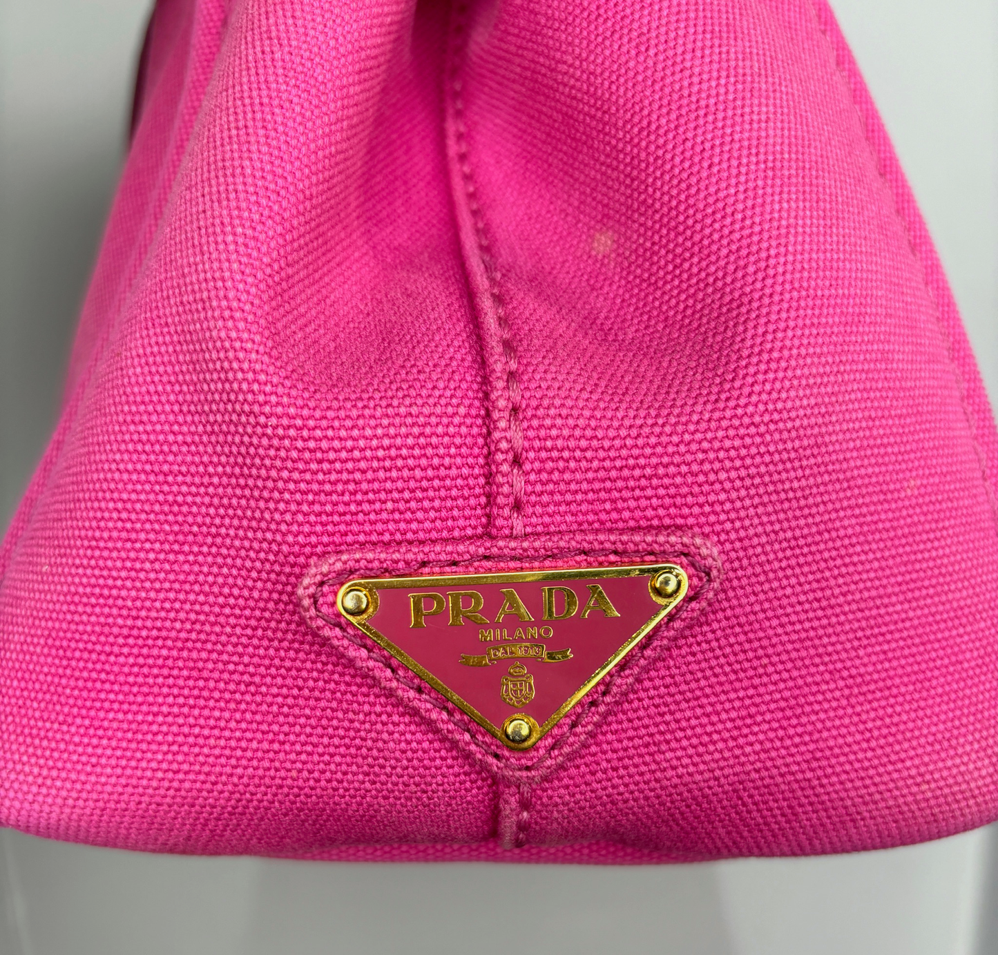 Prada Canape Logo pink tote