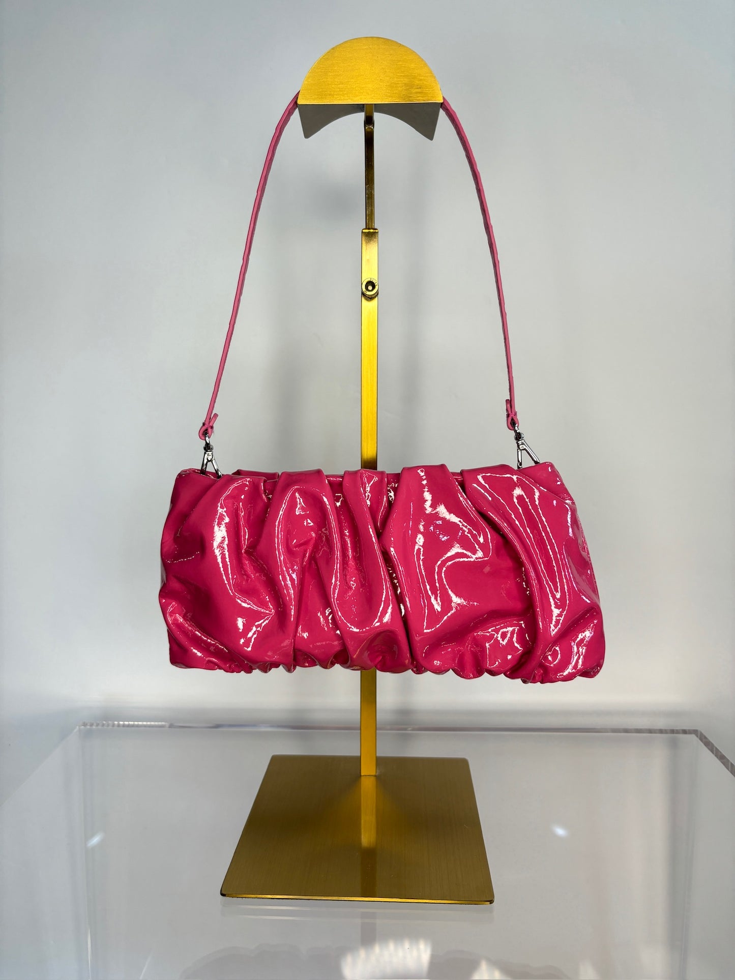 Staud ruffle bag pink