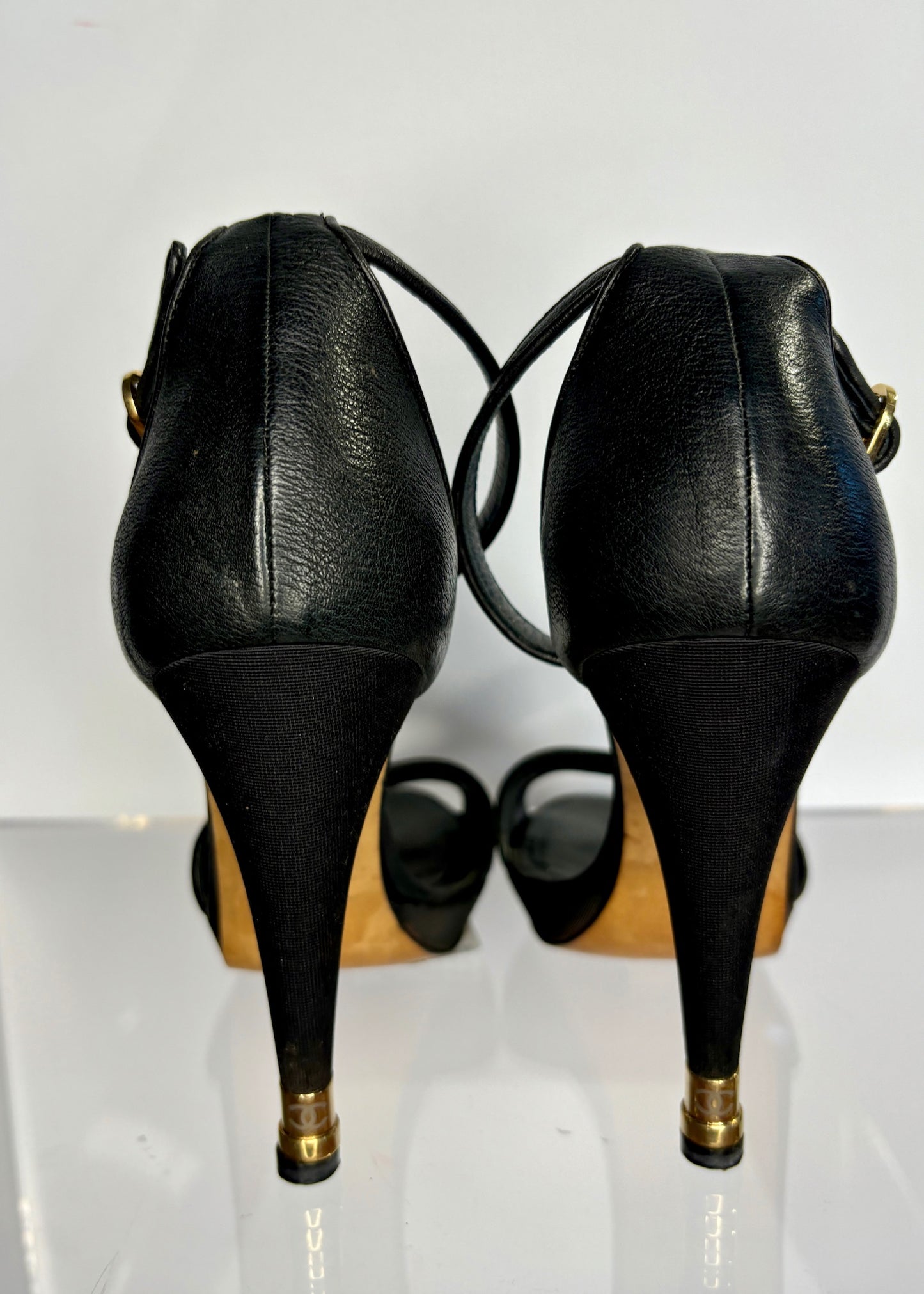 Chanel heels black ank 39