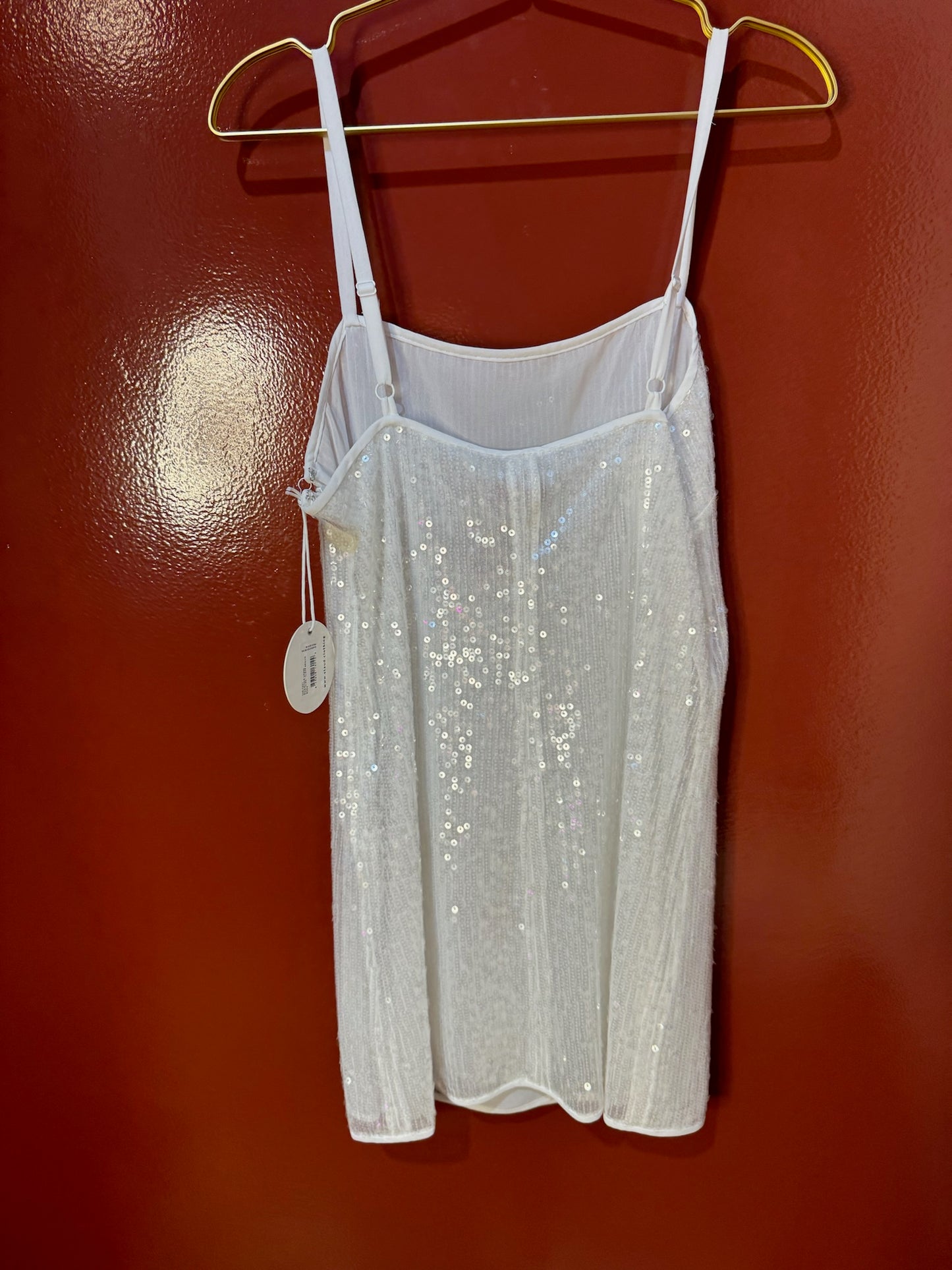 Staud dress mini seq white 8