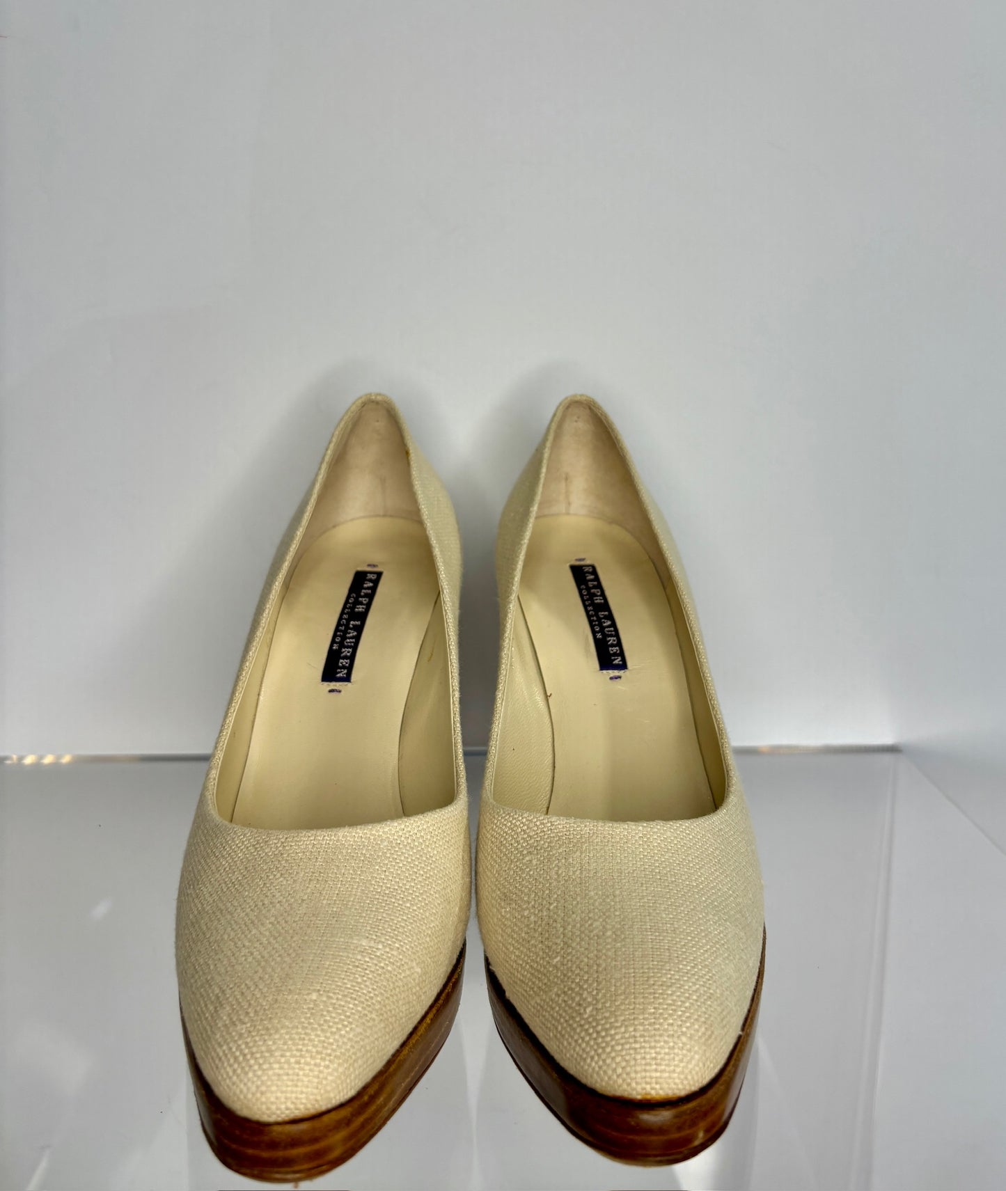 Ralph lauren heel linen ivo 8.5