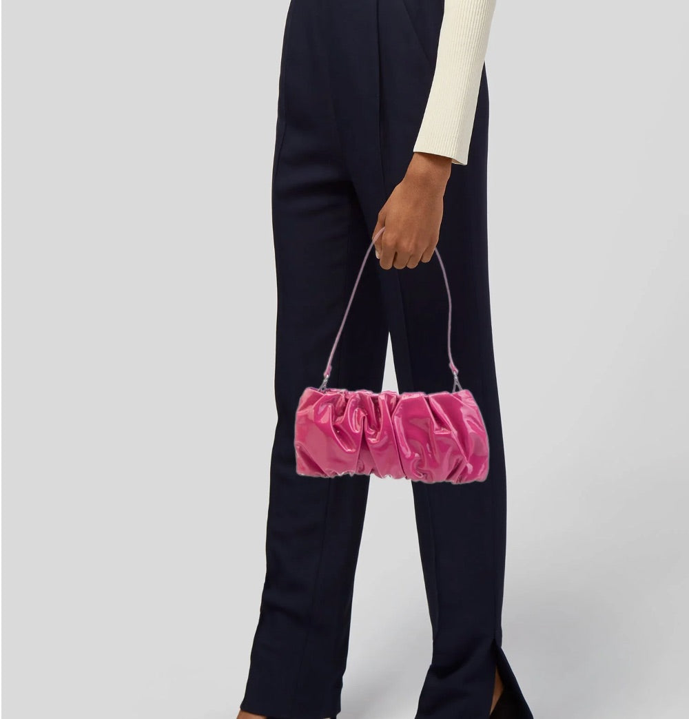 Staud ruffle bag pink