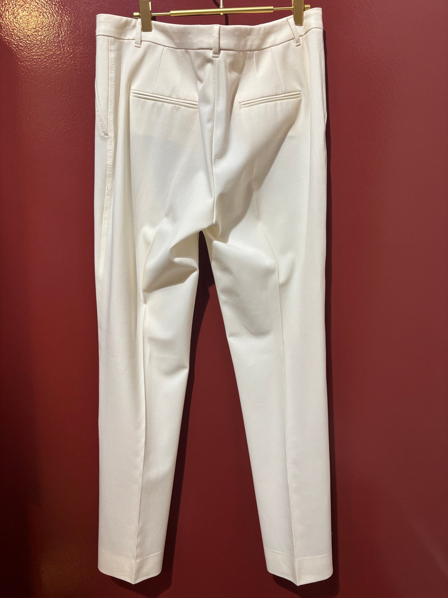 Dolce & Gabbana Straight Leg White Cream Pant 48