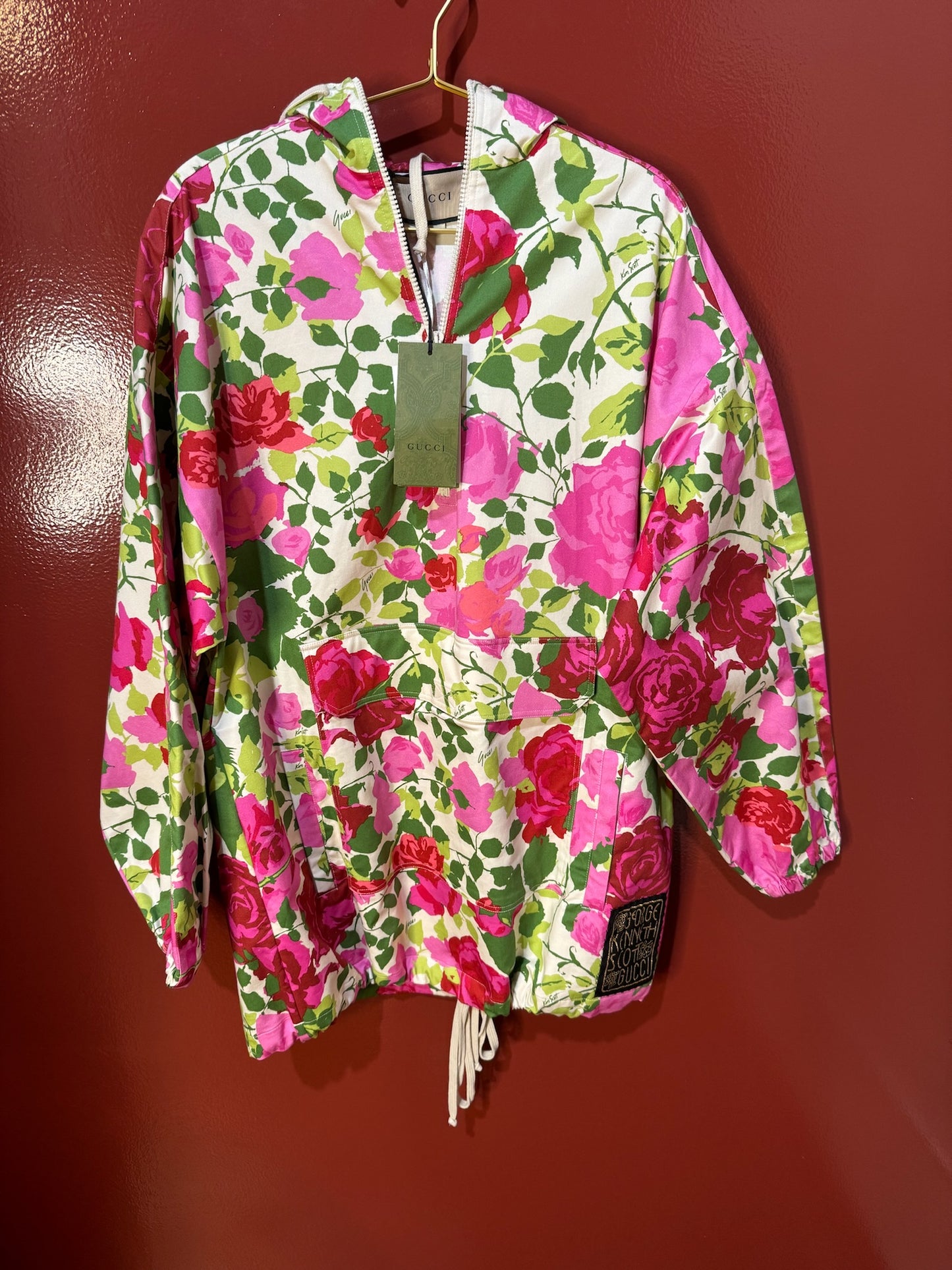 Gucci jack zipp flor green/pink XS