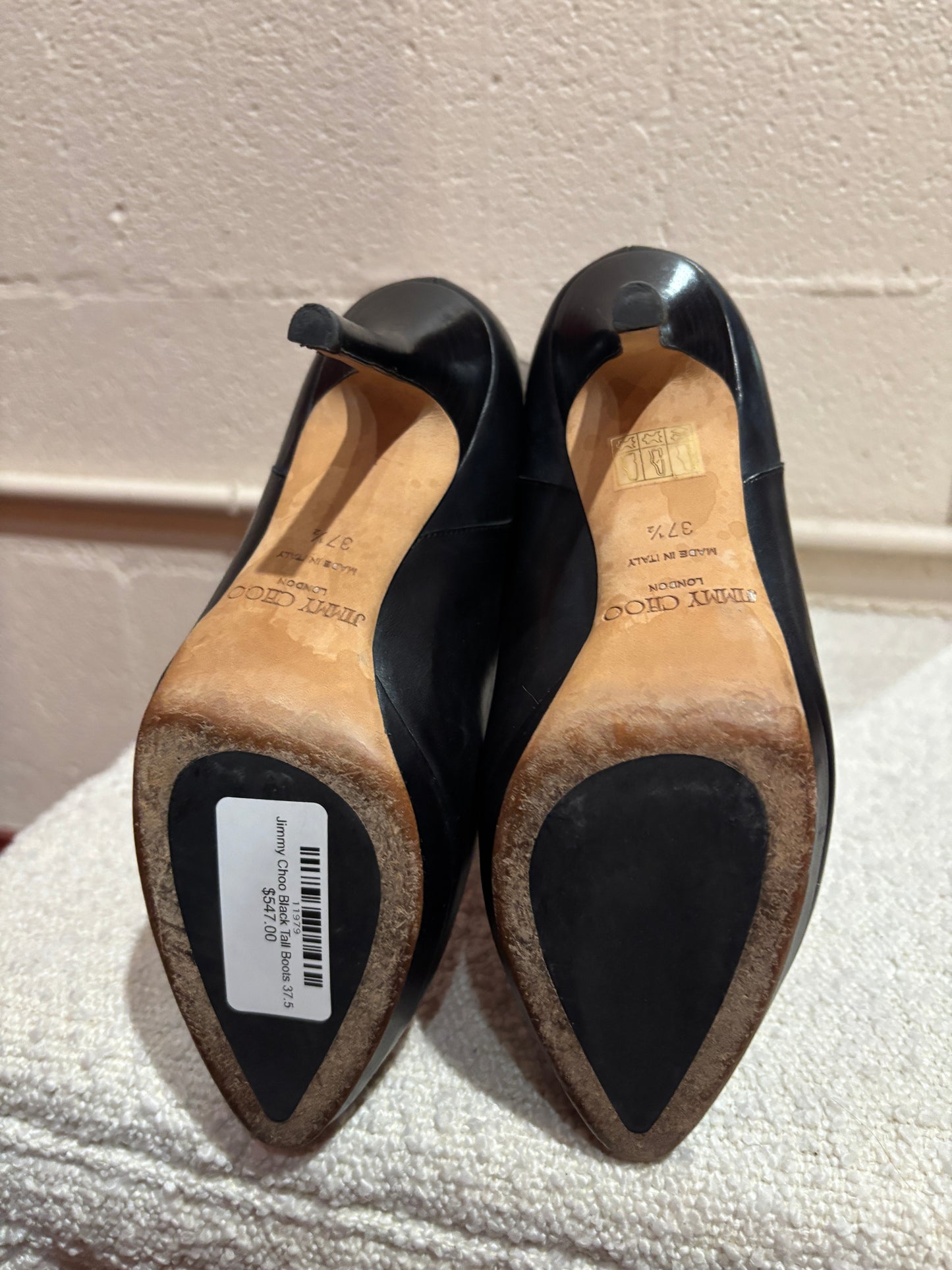 Jimmy Choo Black Tall Boots 37.5