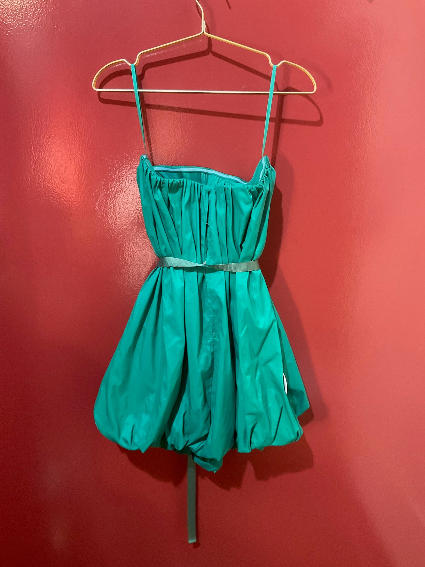 Staud green bubble dress 6