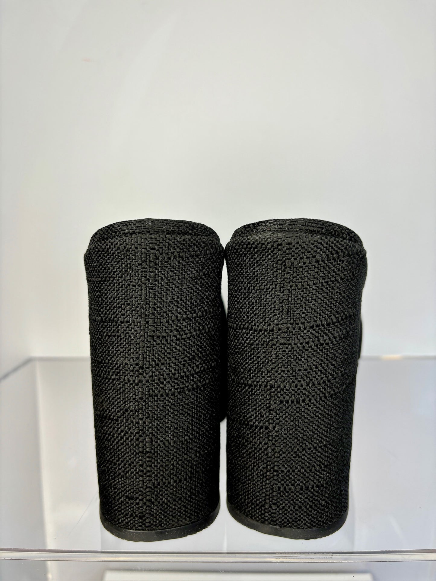 larroude mule black plat 7.5