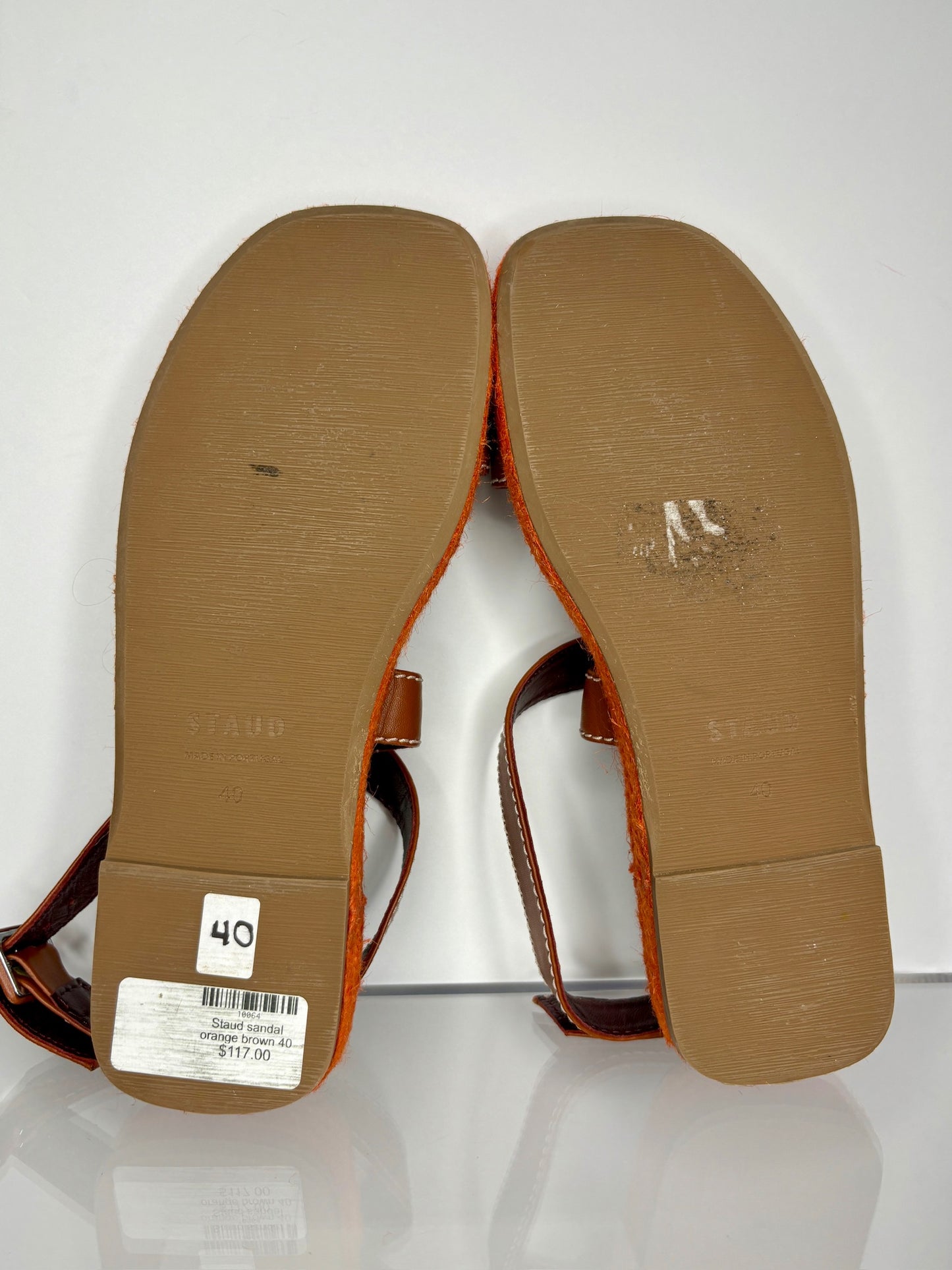 Staud sandal orange brown 40