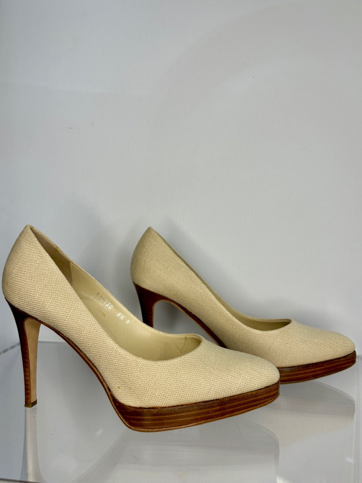 Ralph lauren heel linen ivo 8.5