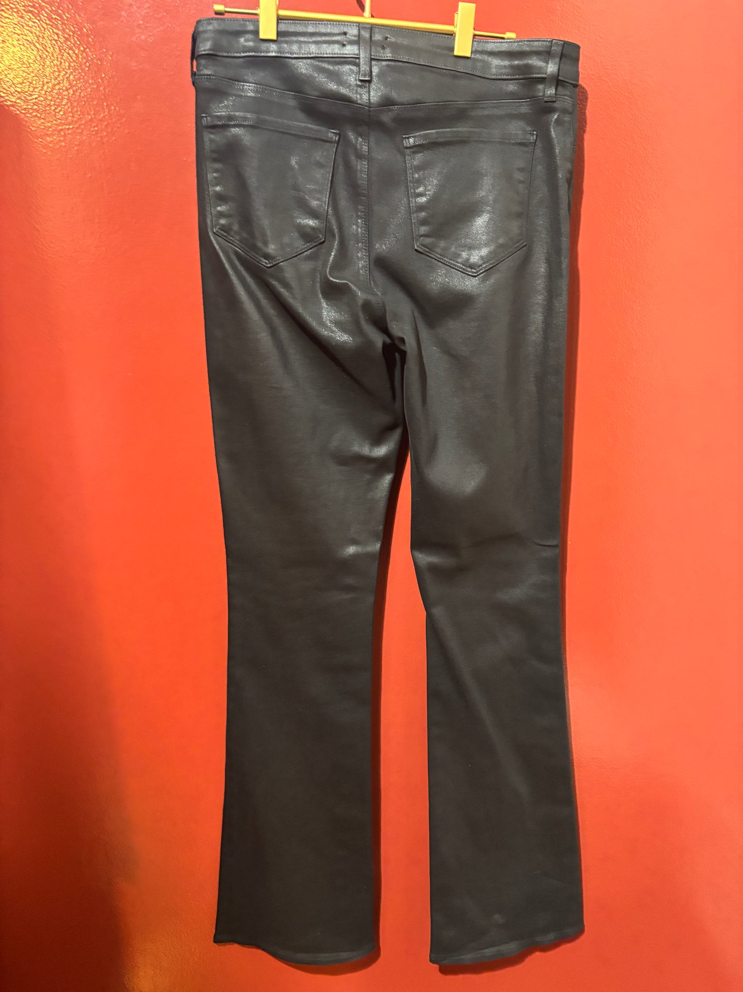 L'Agenge Black Leather Jeans 31