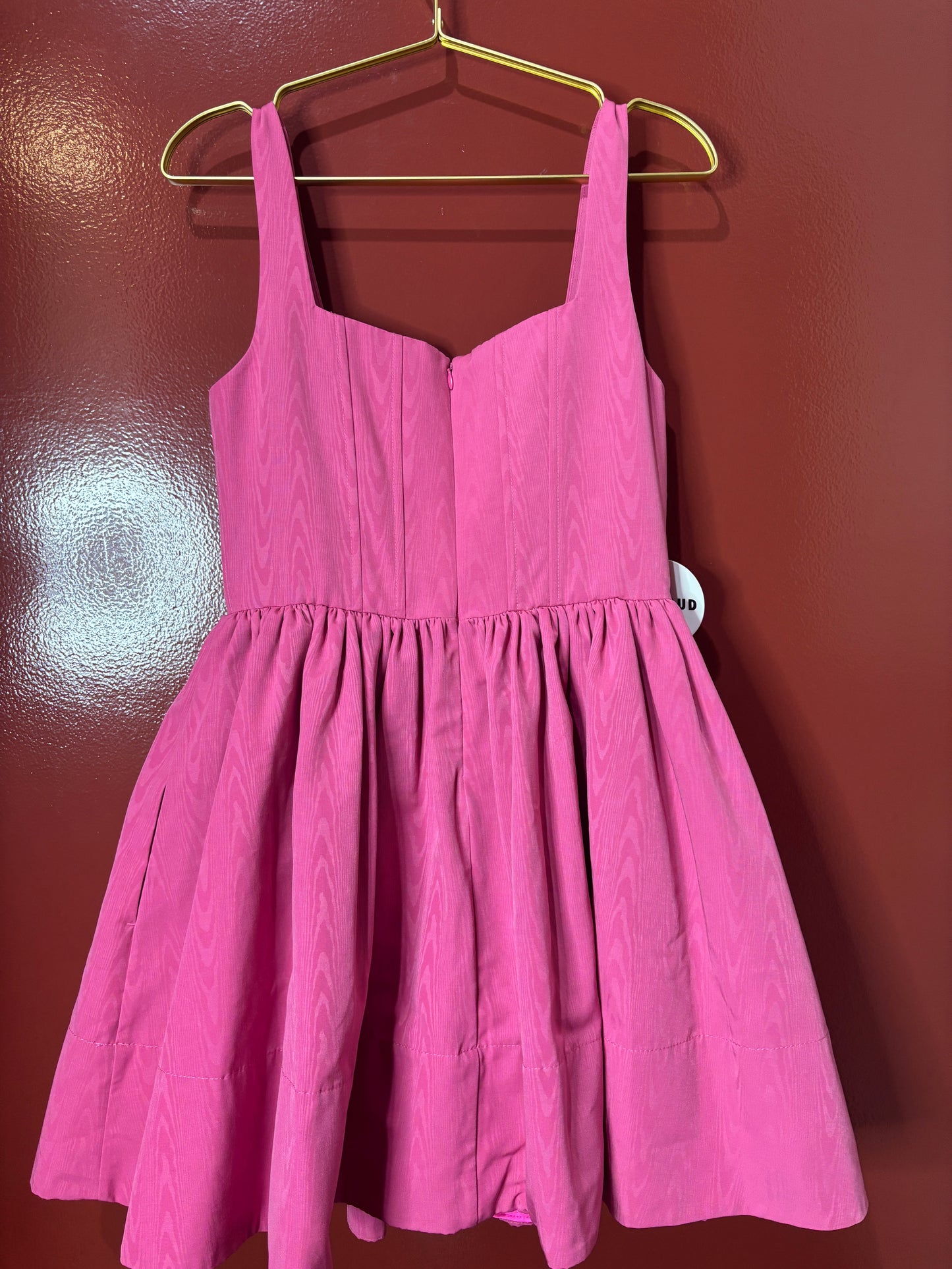 Staud Pink Taffeta Short Dress 8