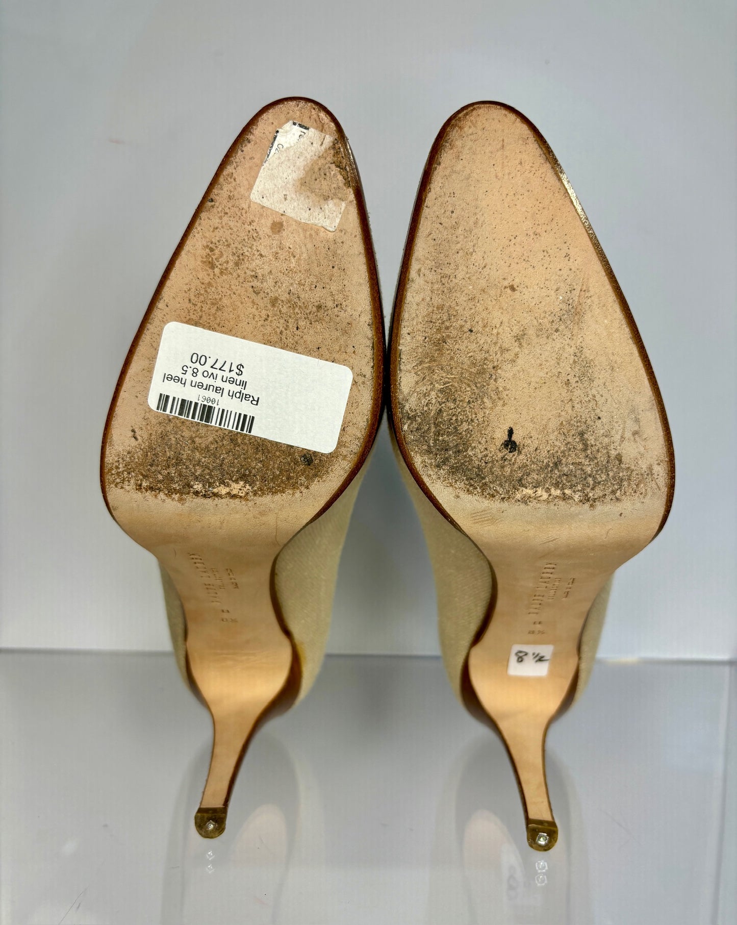 Ralph lauren heel linen ivo 8.5