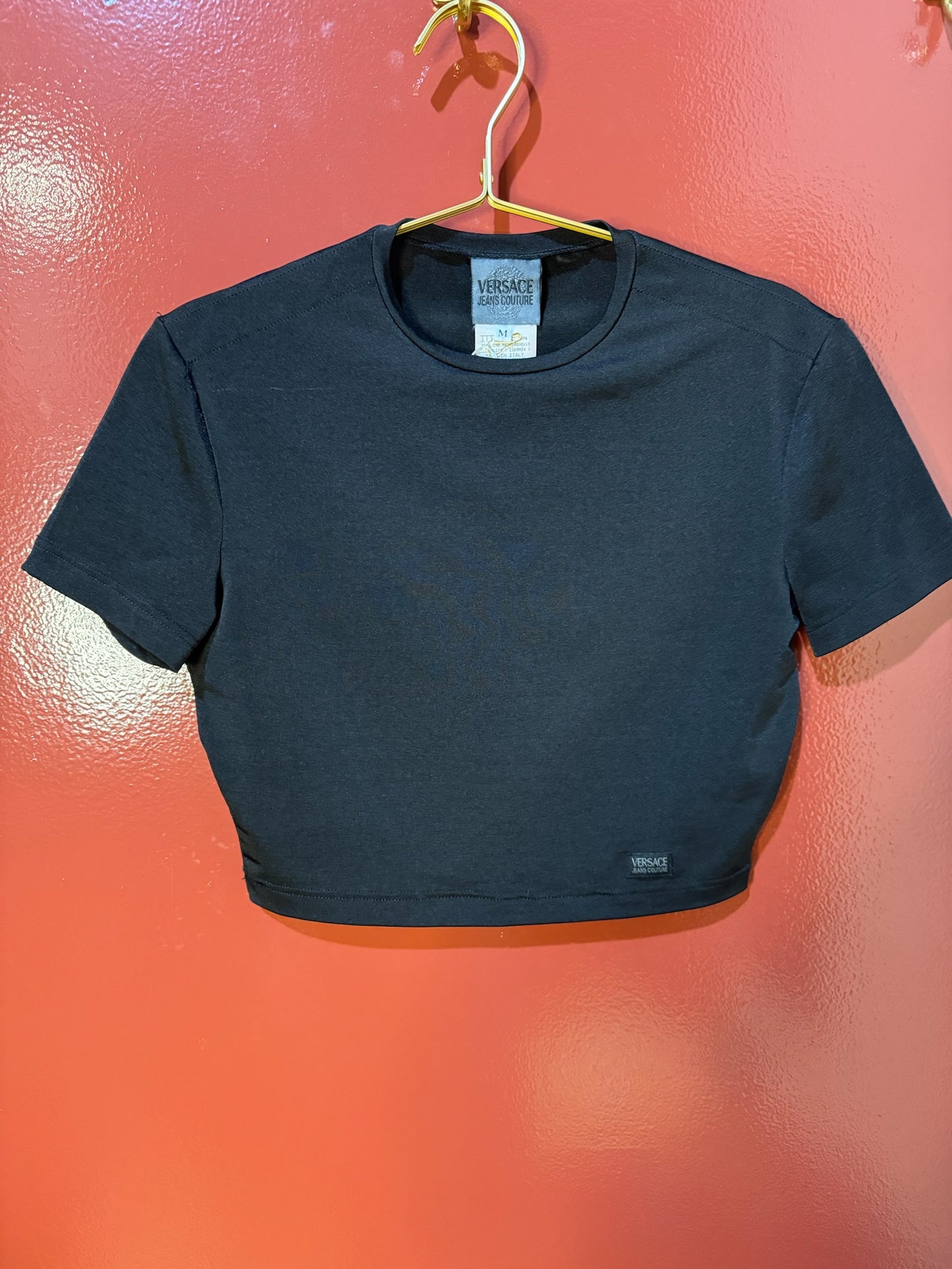 Versace Black Crop Top Small