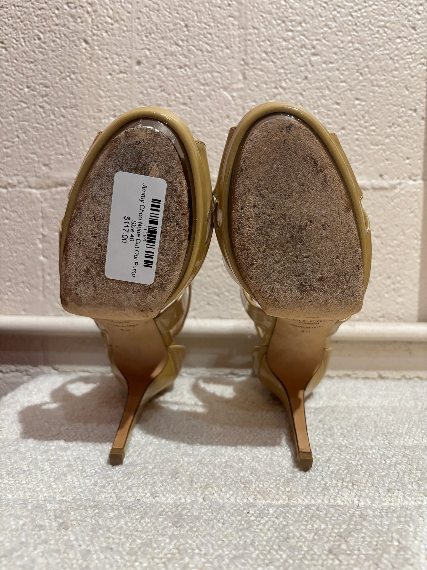 Jimmy Choo Nude Cut Out Pump Size 40