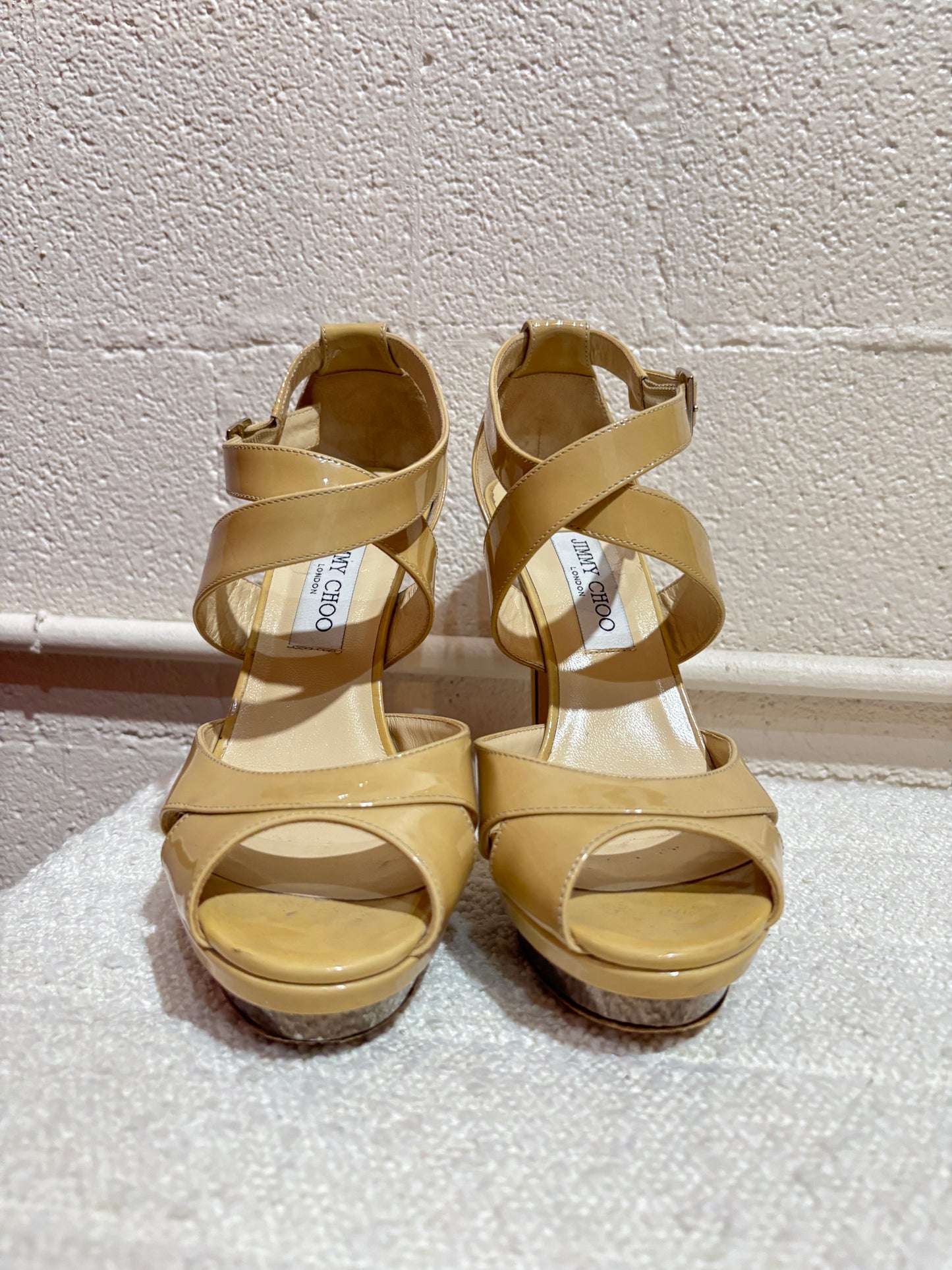 Jimmy Choo Nude Cut Out Pump Size 40
