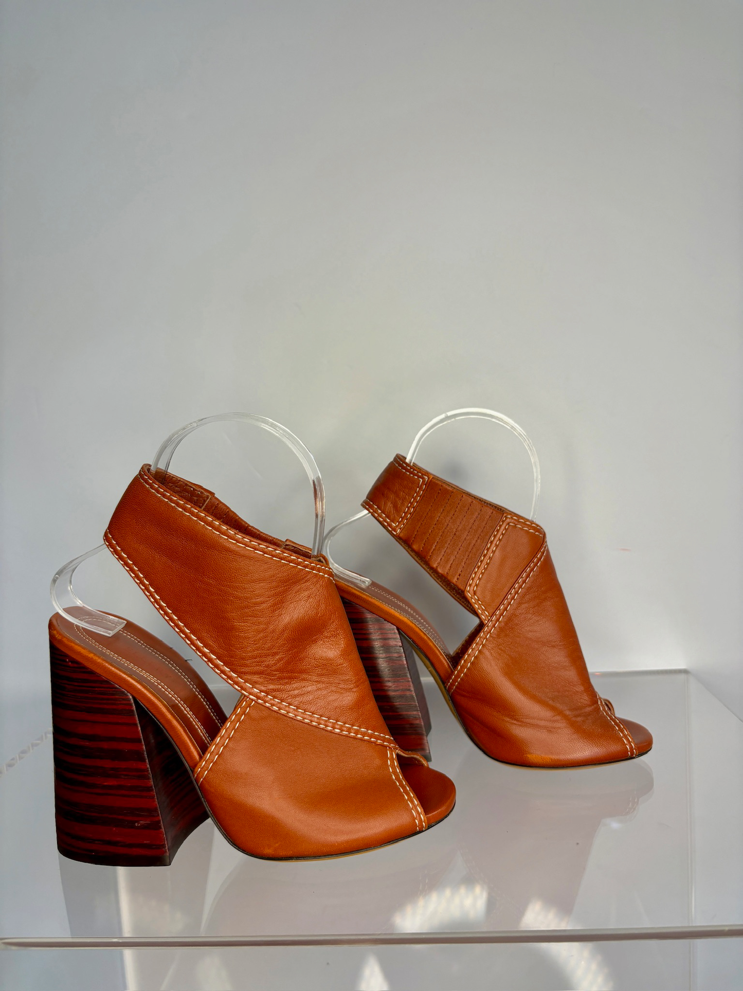 ellery platform heel sandal brown 36