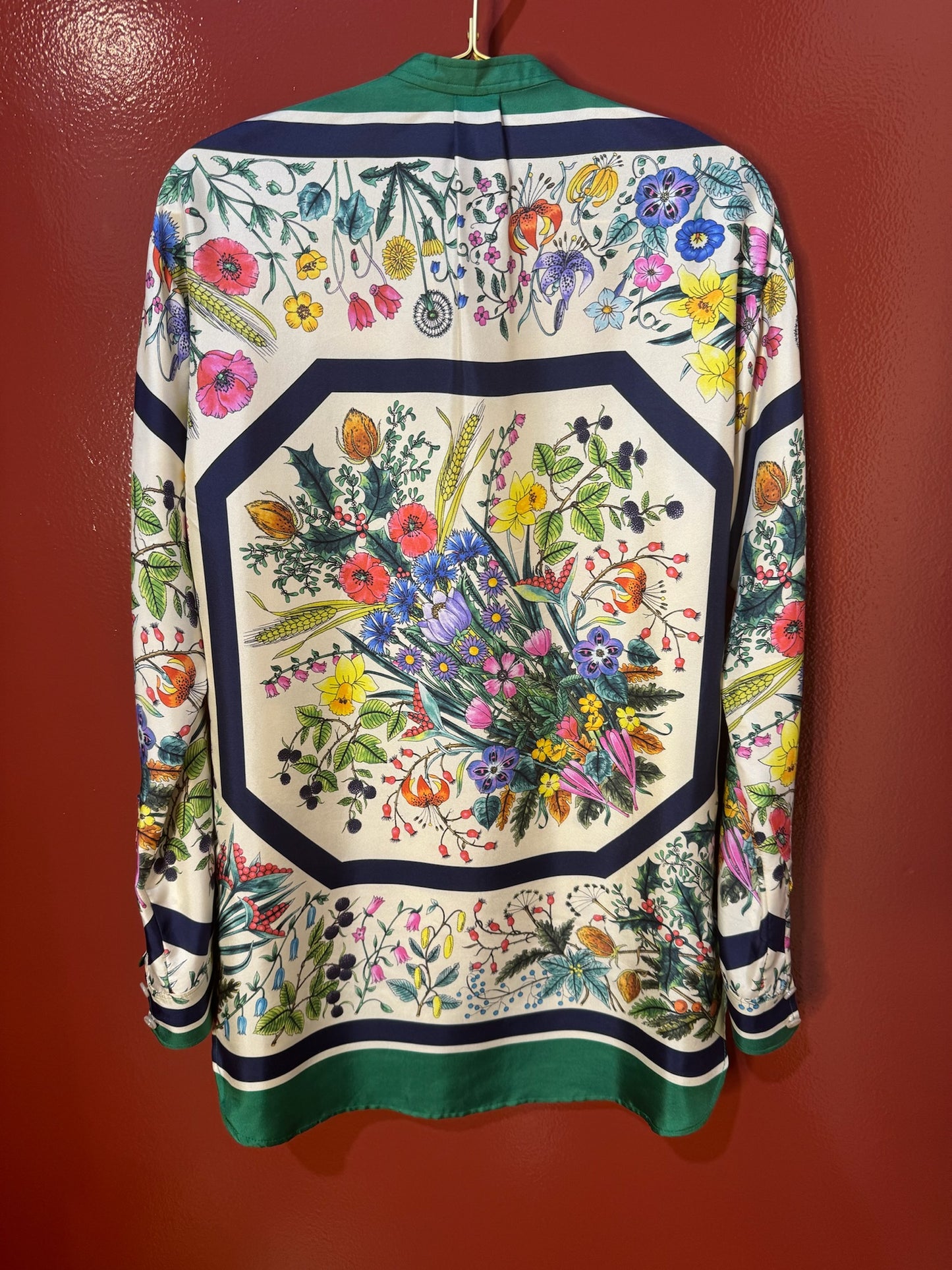 Gucci top tunic silk multi -36