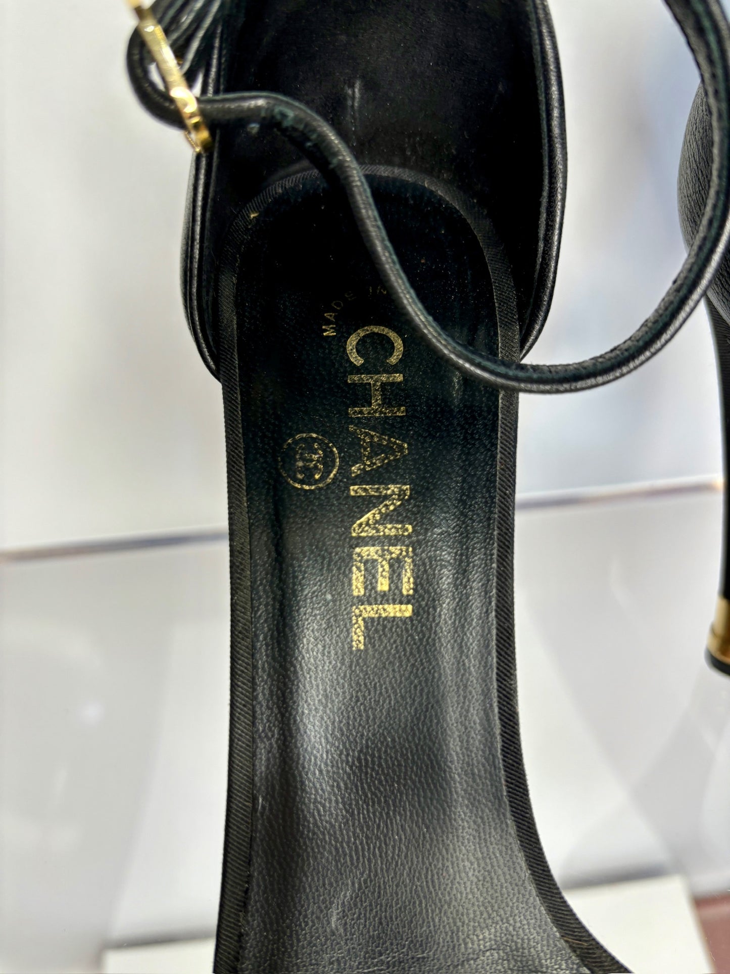 Chanel heels black ank 39