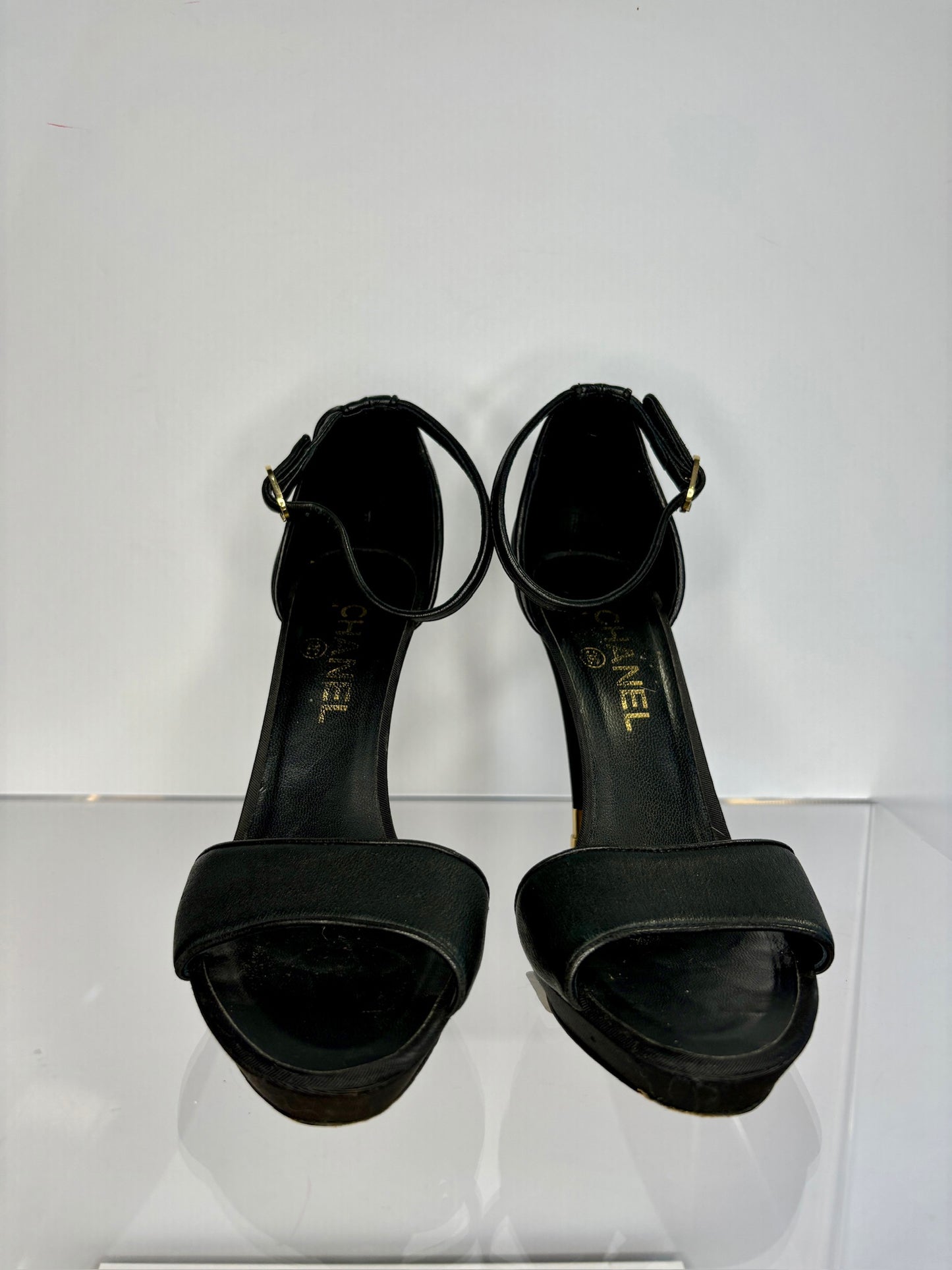Chanel heels black ank 39