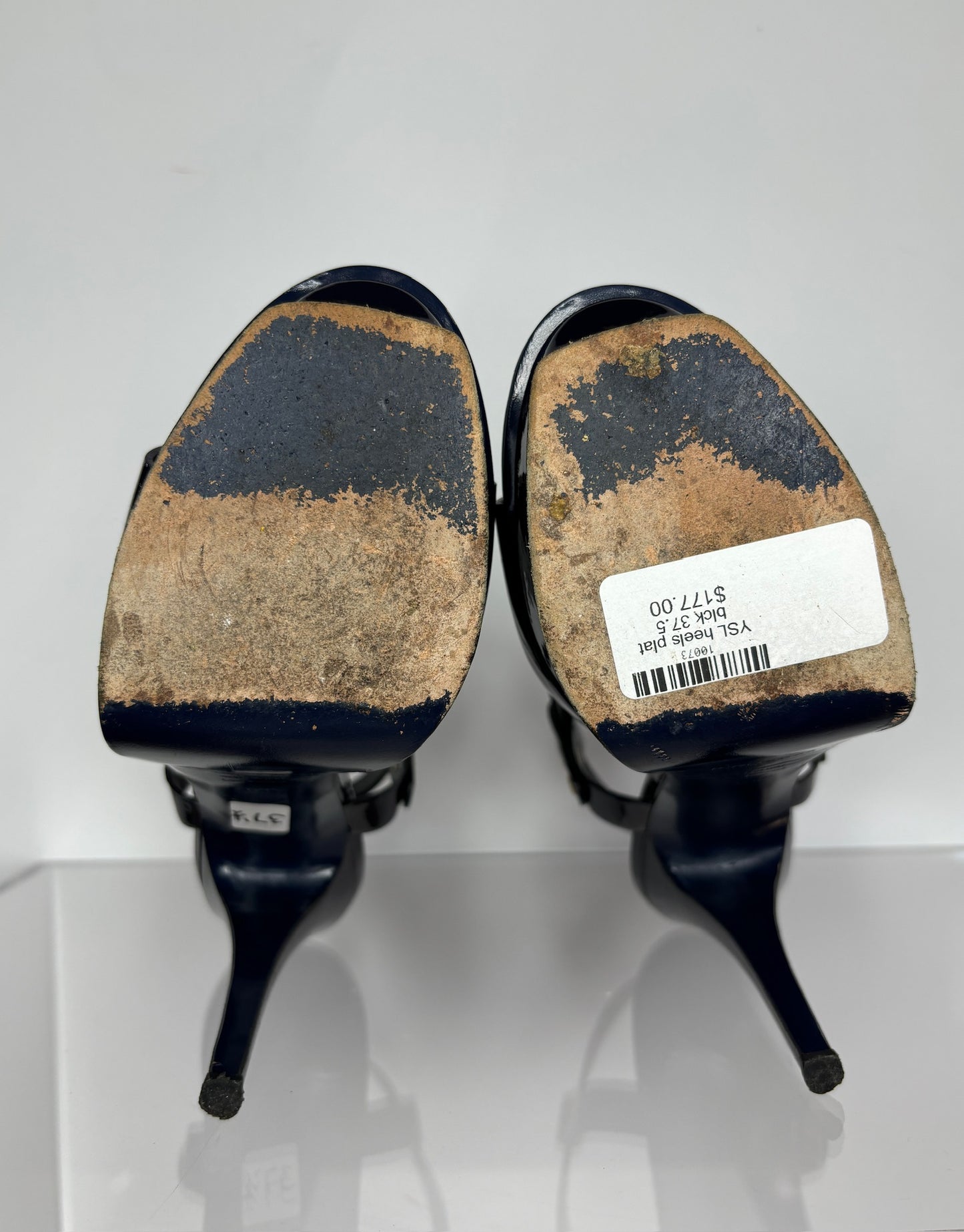 YSL heels plat blck 37.5