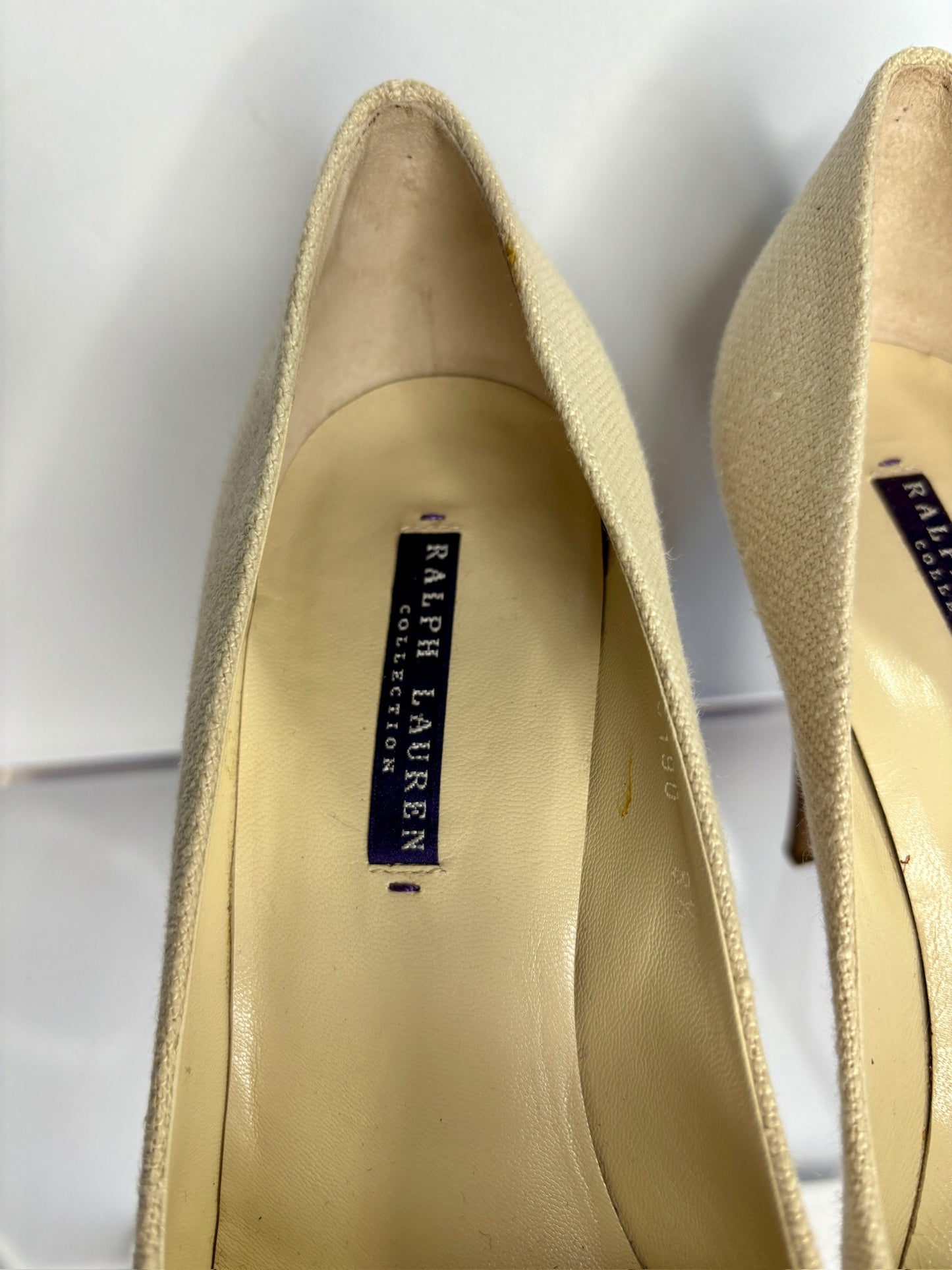 Ralph lauren heel linen ivo 8.5