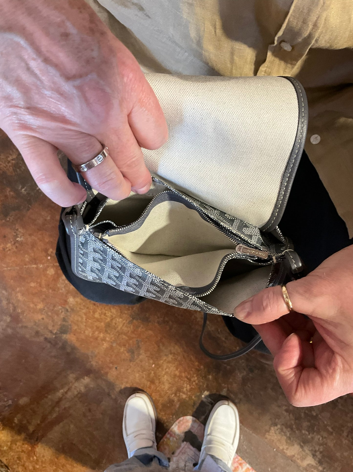Goyard Gray Plumet Crossbody Pouch