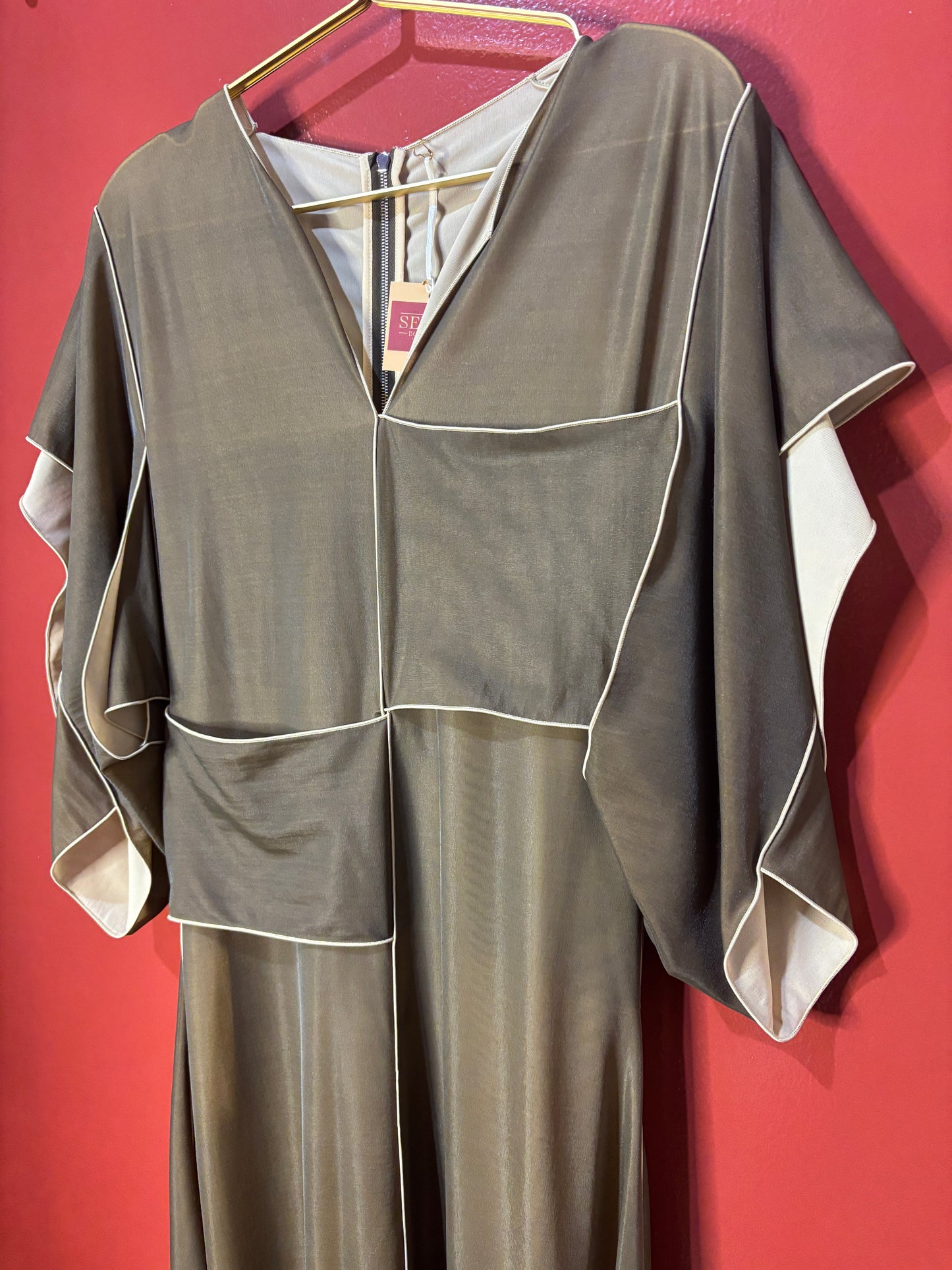 Bottega Veneta Army Green Long Dress S