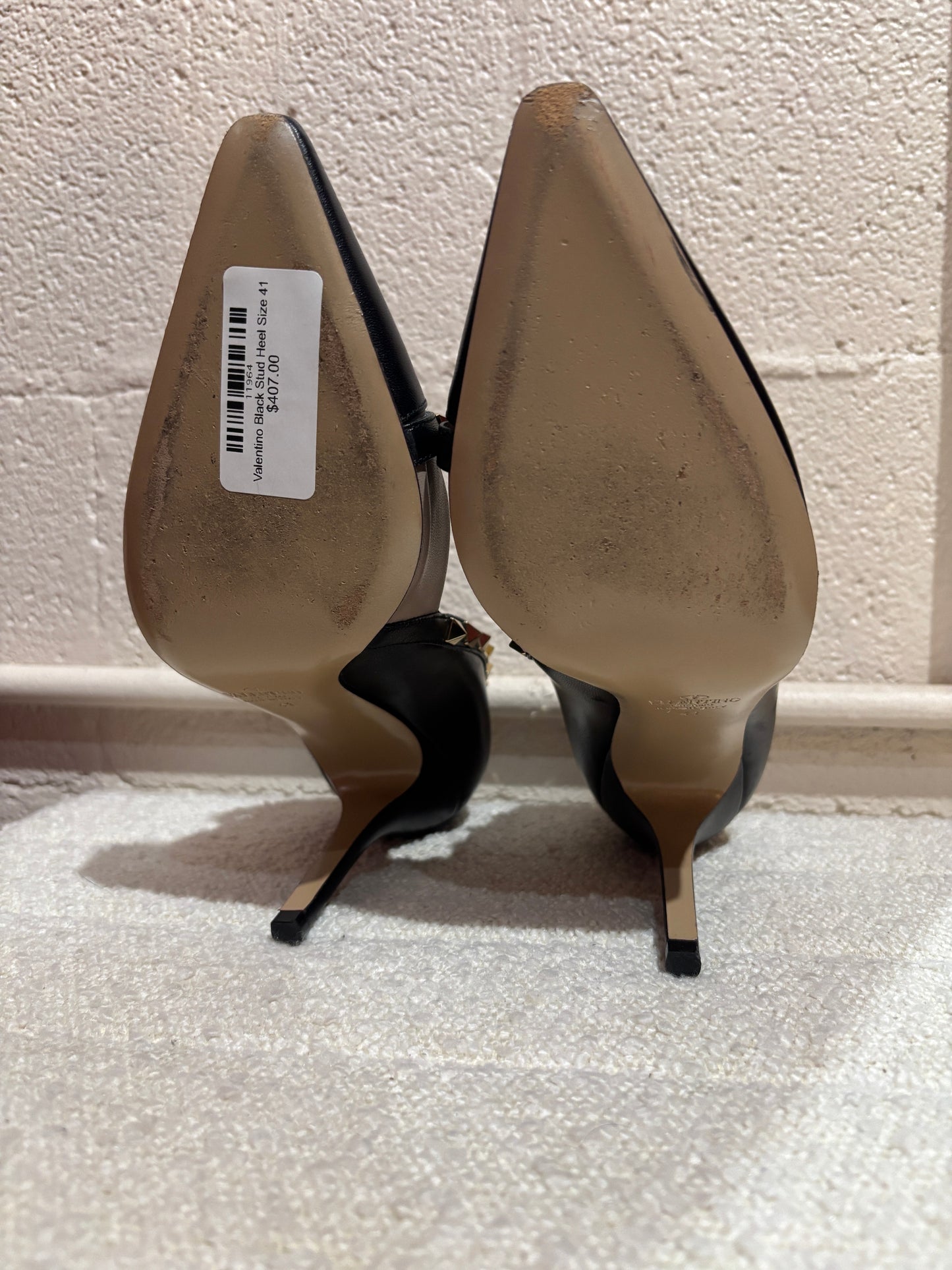 Valentino Black Stud Heel Size 41