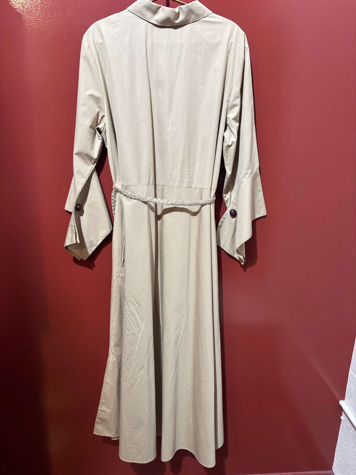 Lafayette 148 Kacki Long Trench Dress