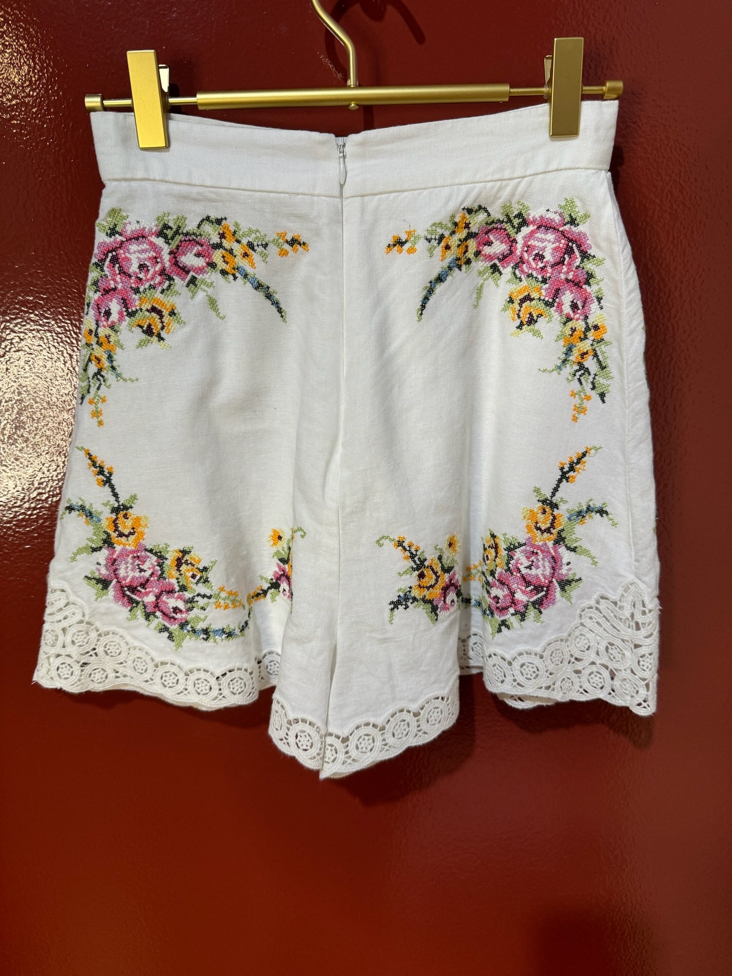 Zimmerman shorts linen white lace bot 0p
