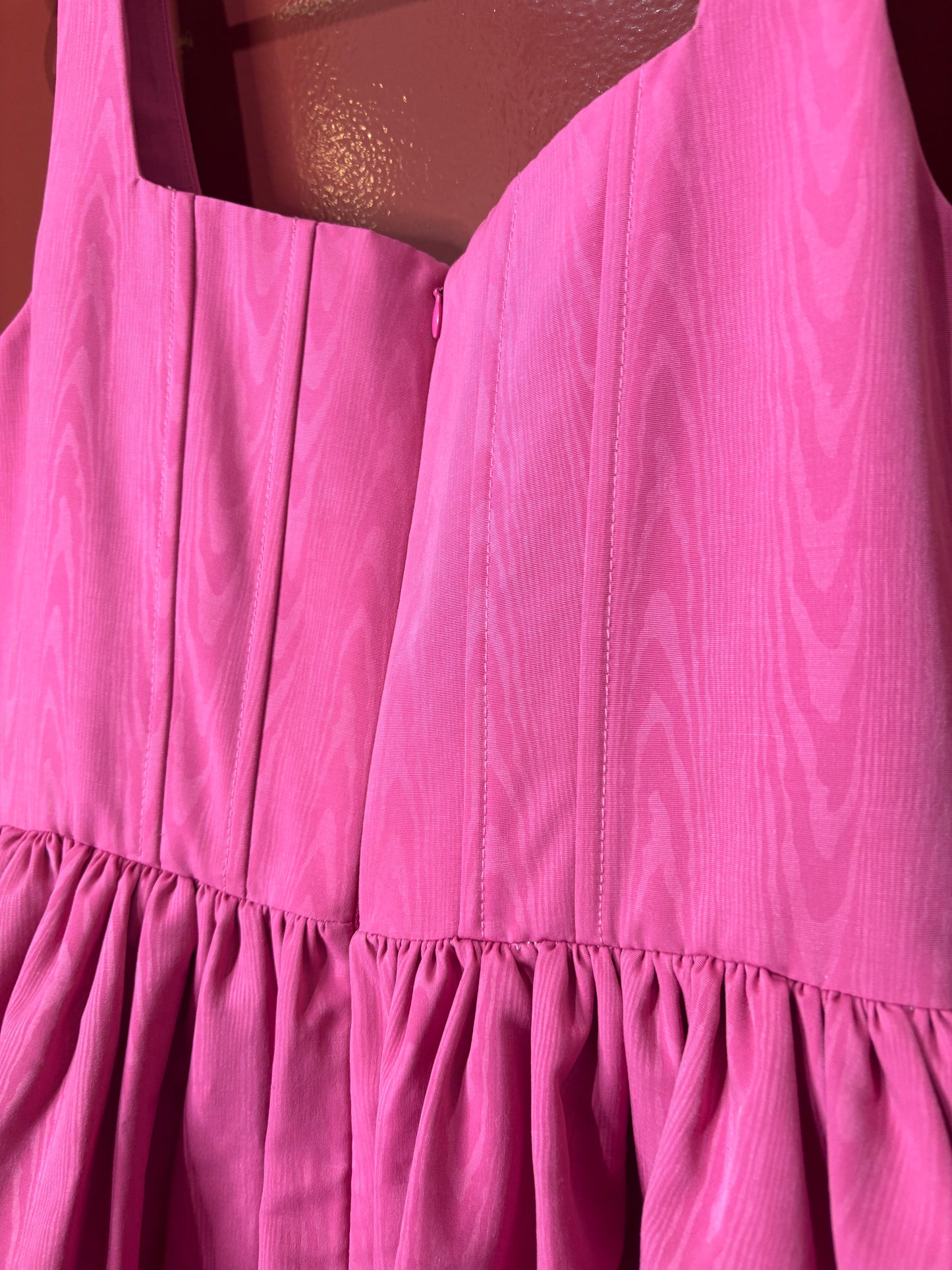 Staud Pink Taffeta Short Dress 8