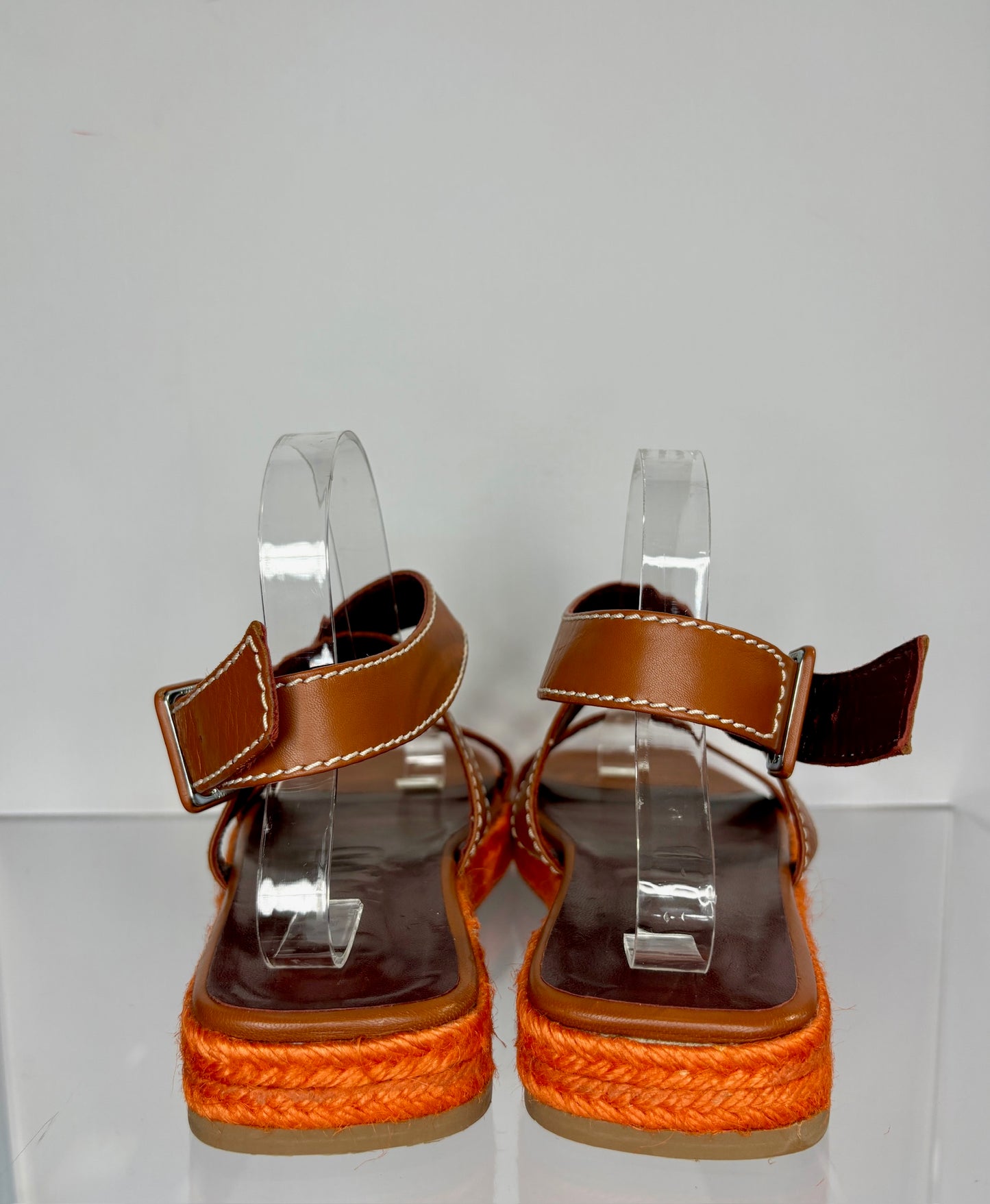 Staud sandal orange brown 40