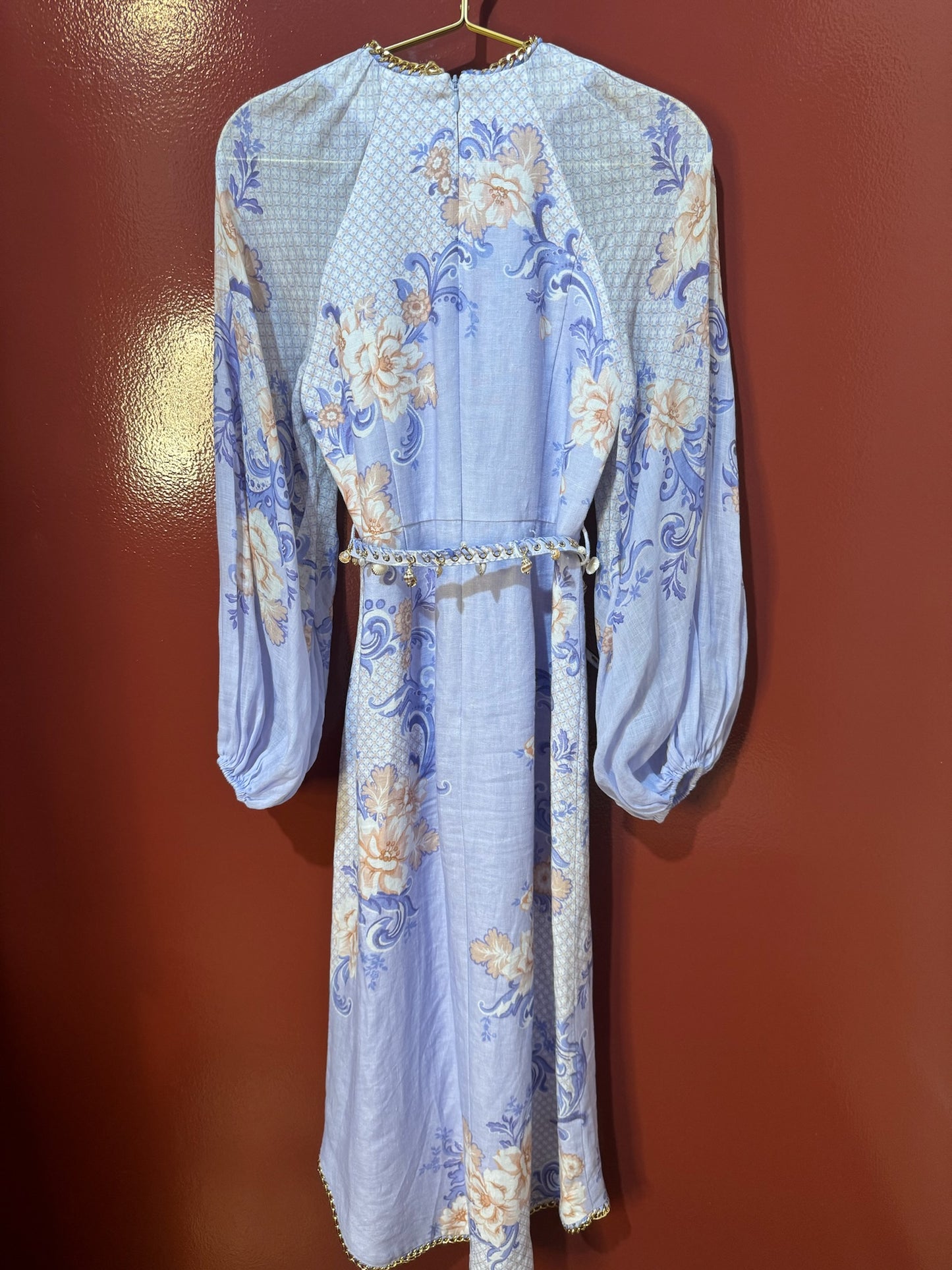 Zimmerman dress blue floral chain 0