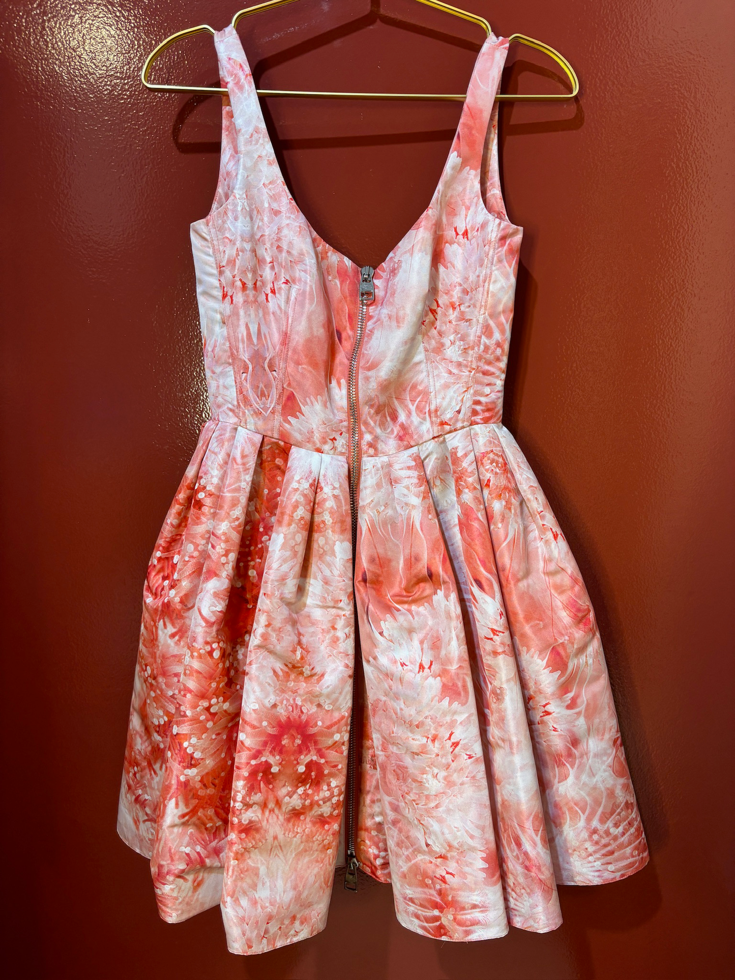 ooooAlexander McQueen A-Line DressRedFloral XS