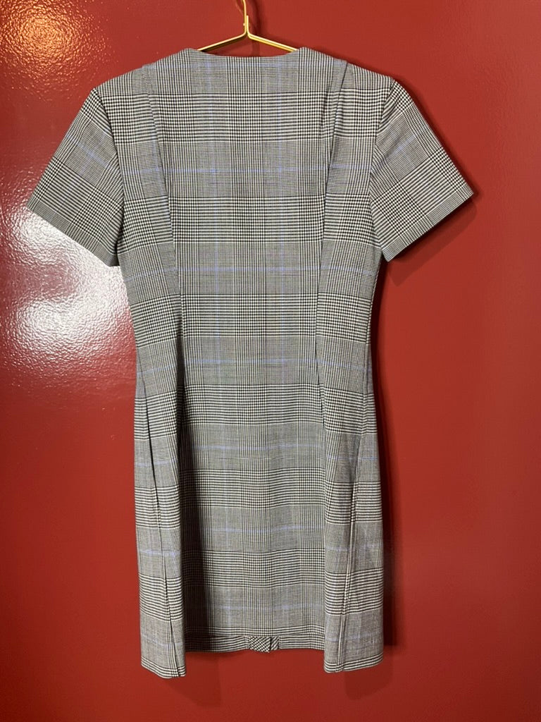 Theory Black/White Houndstooth Dress Petite