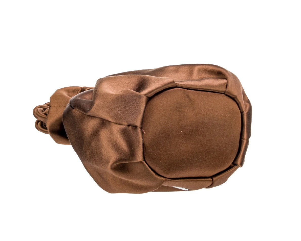 Staud bucket satin brown