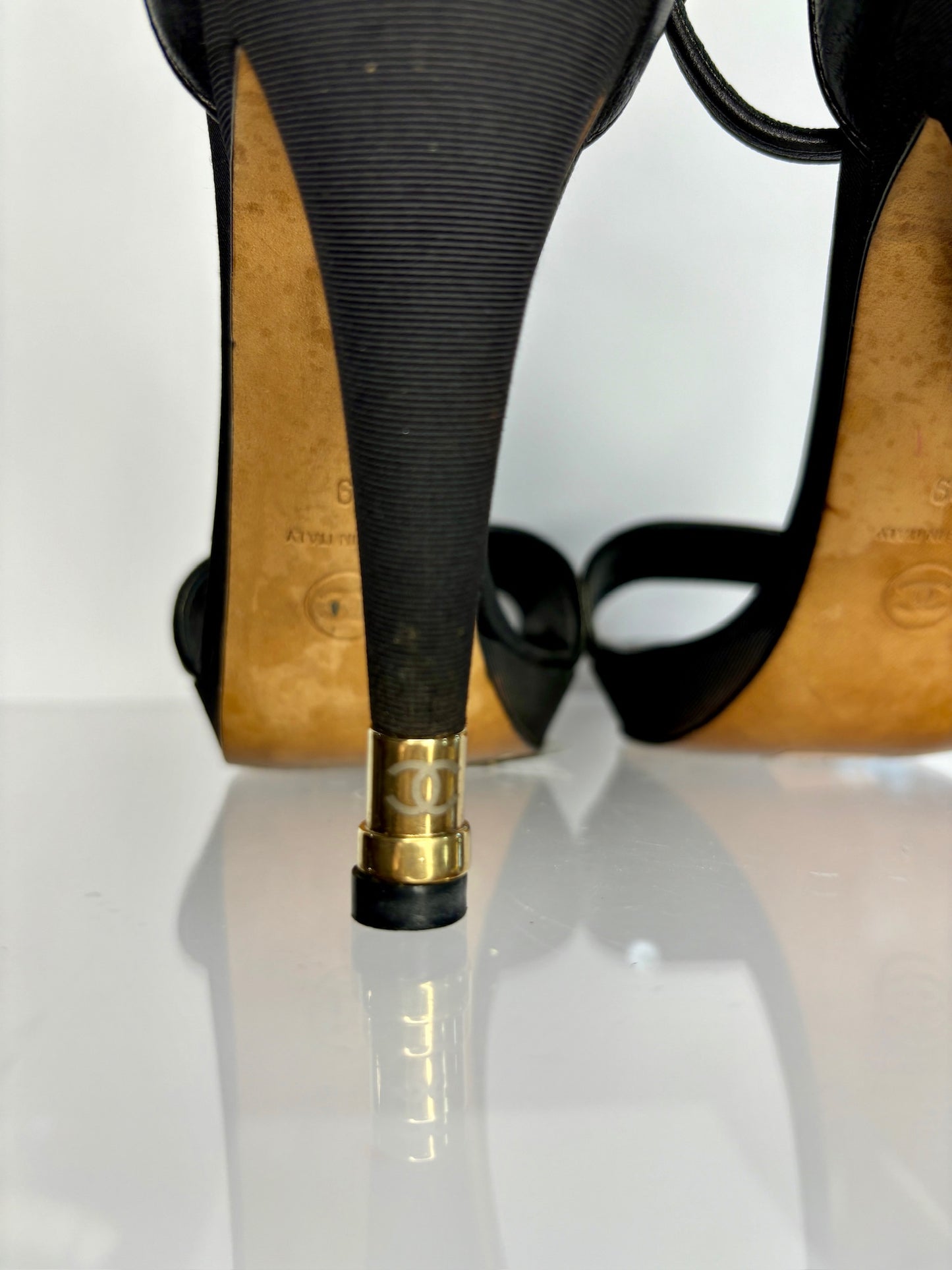 Chanel heels black ank 39