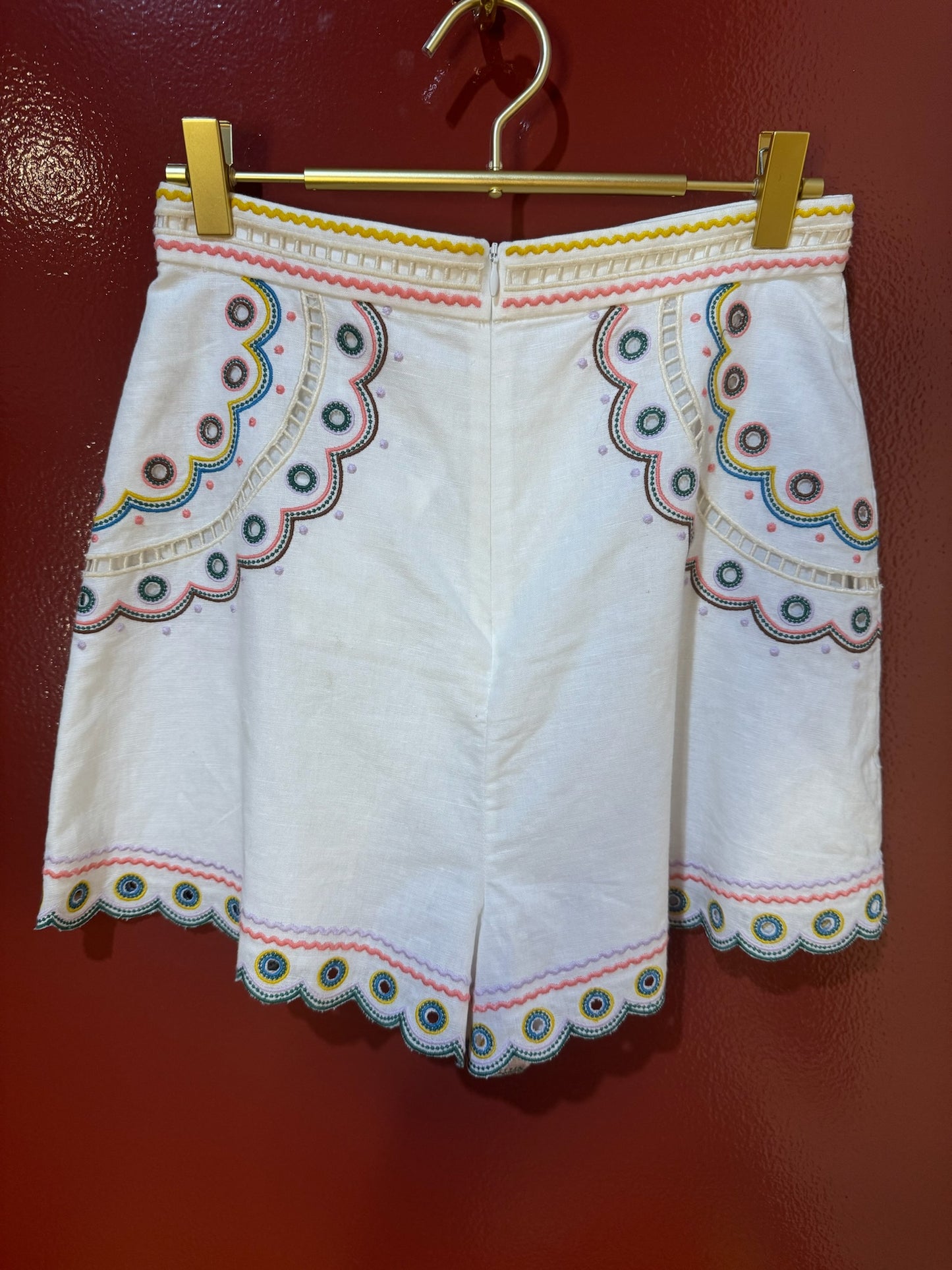 Zimmerman shorts linen white emb 1