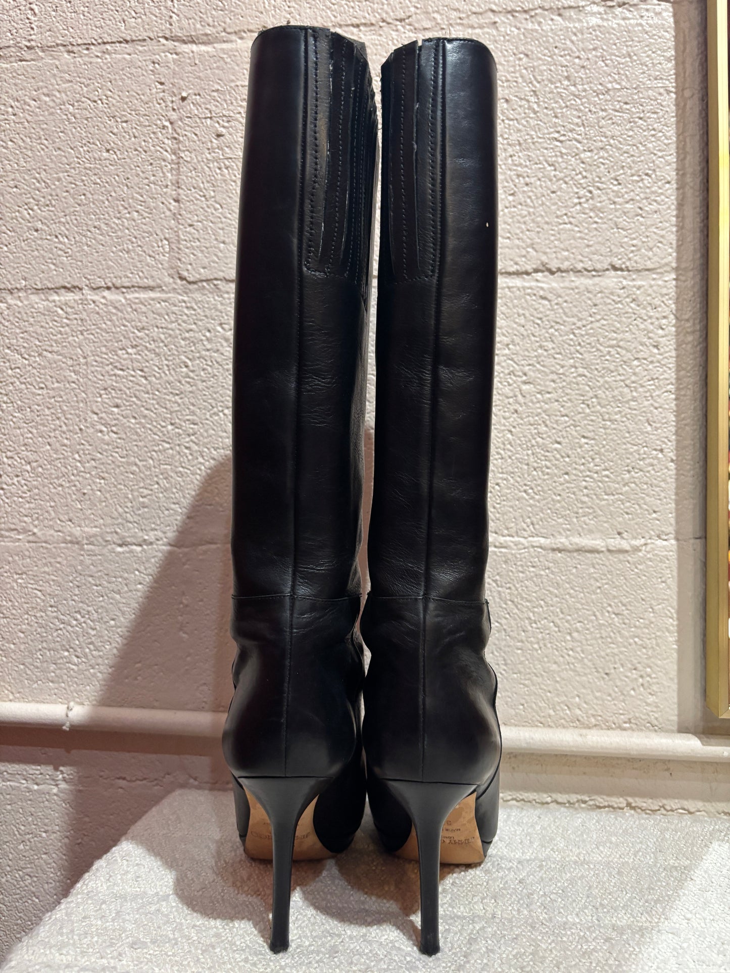 Jimmy Choo Black Tall Boots 37.5