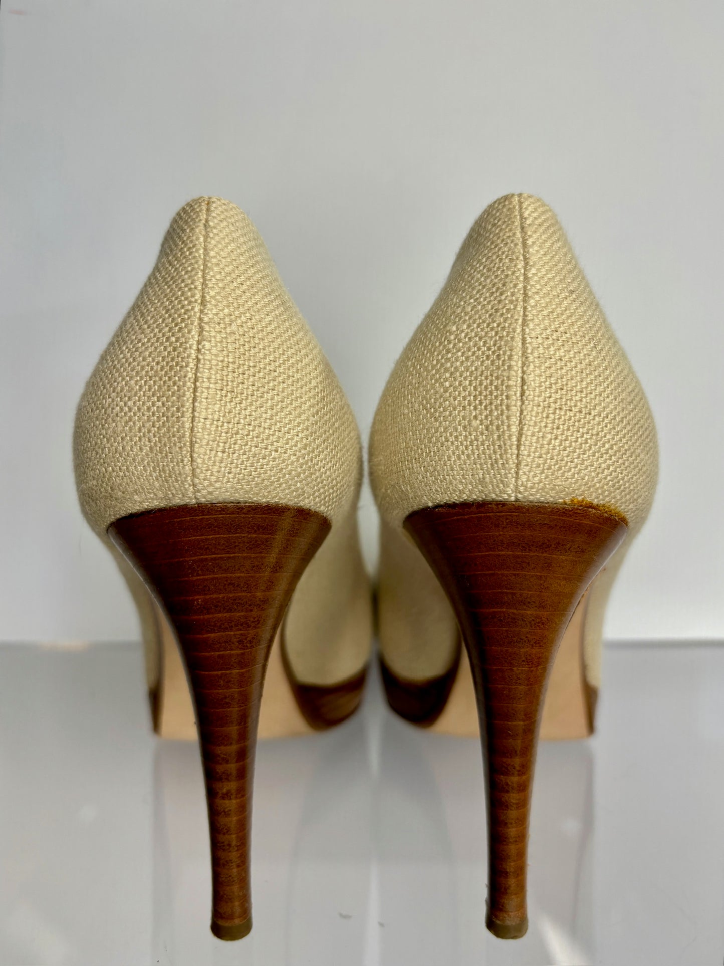 Ralph lauren heel linen ivo 8.5