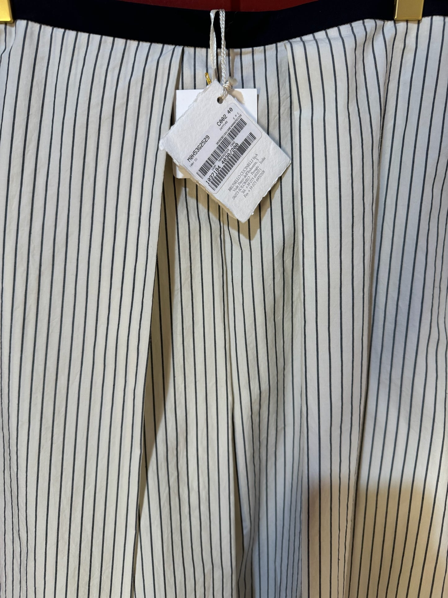 Brunello Cucinelli stripped midi skirt