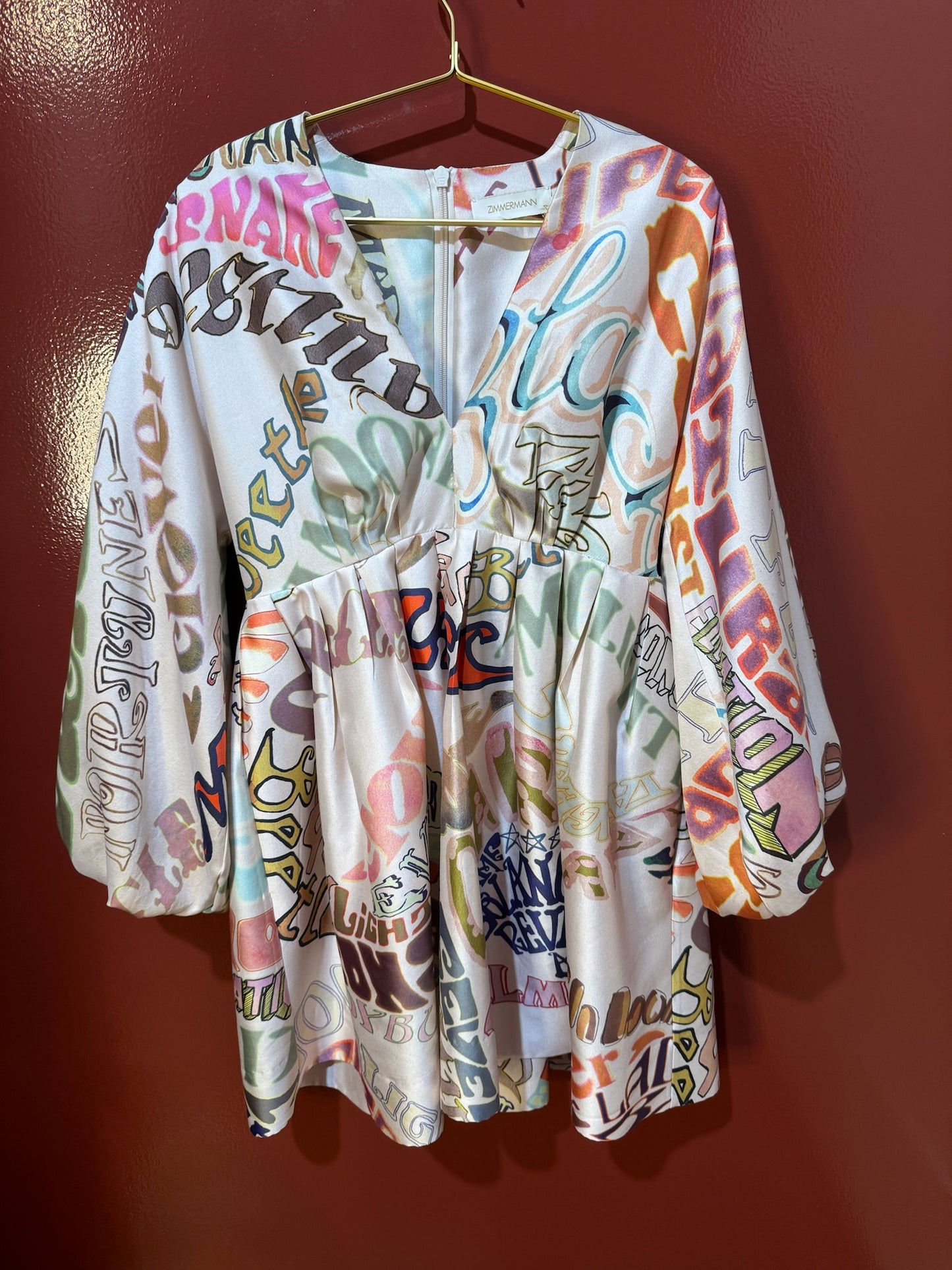 Zimmerman dress bubble silk mutli 2