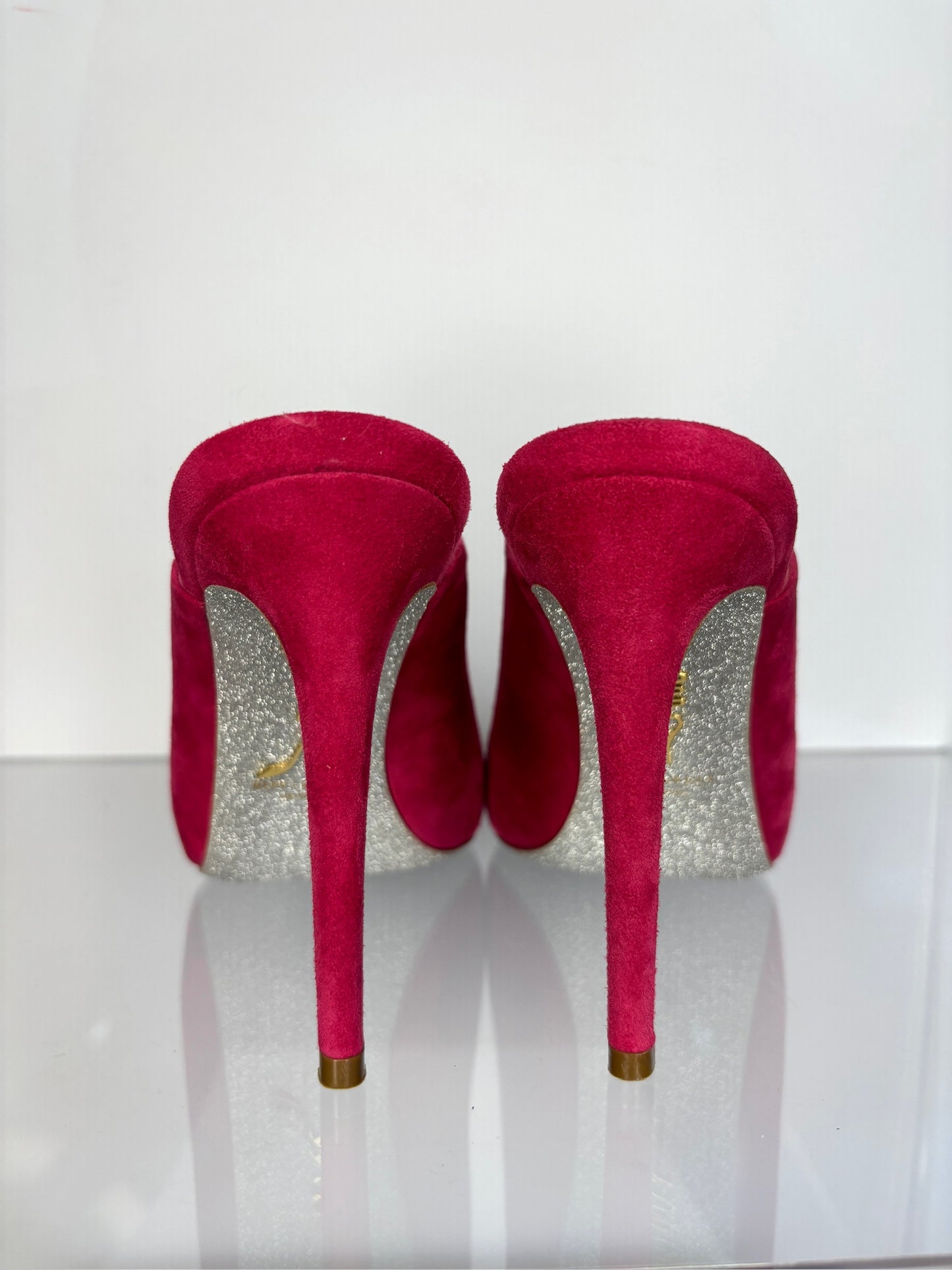 Renee Caovilla heel slide pink 38.5