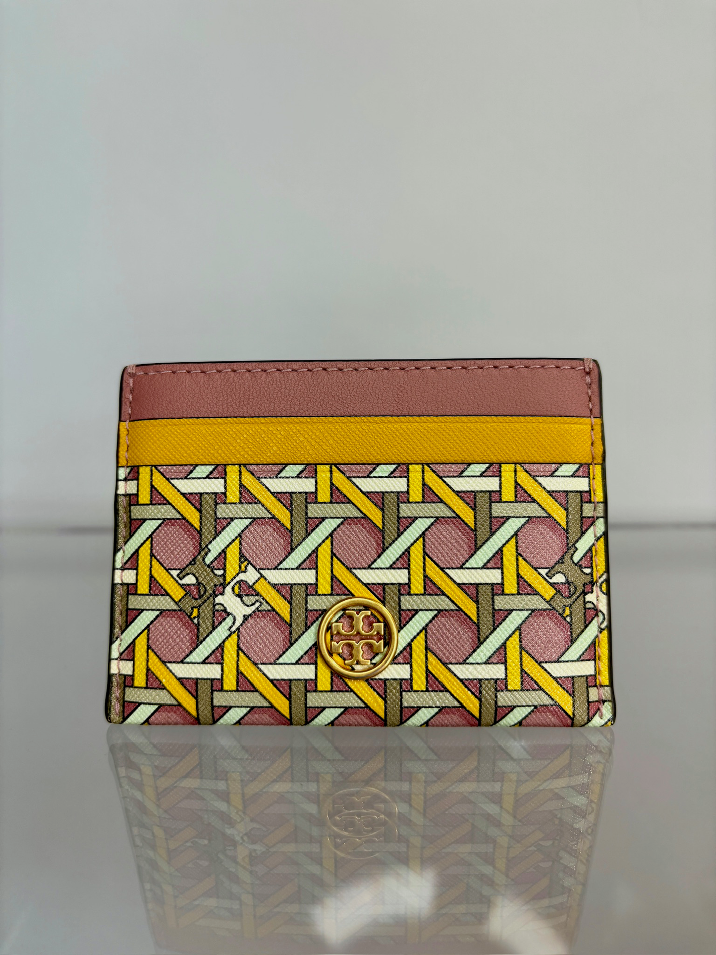 Tory Burch Card Wallet Pink Orange