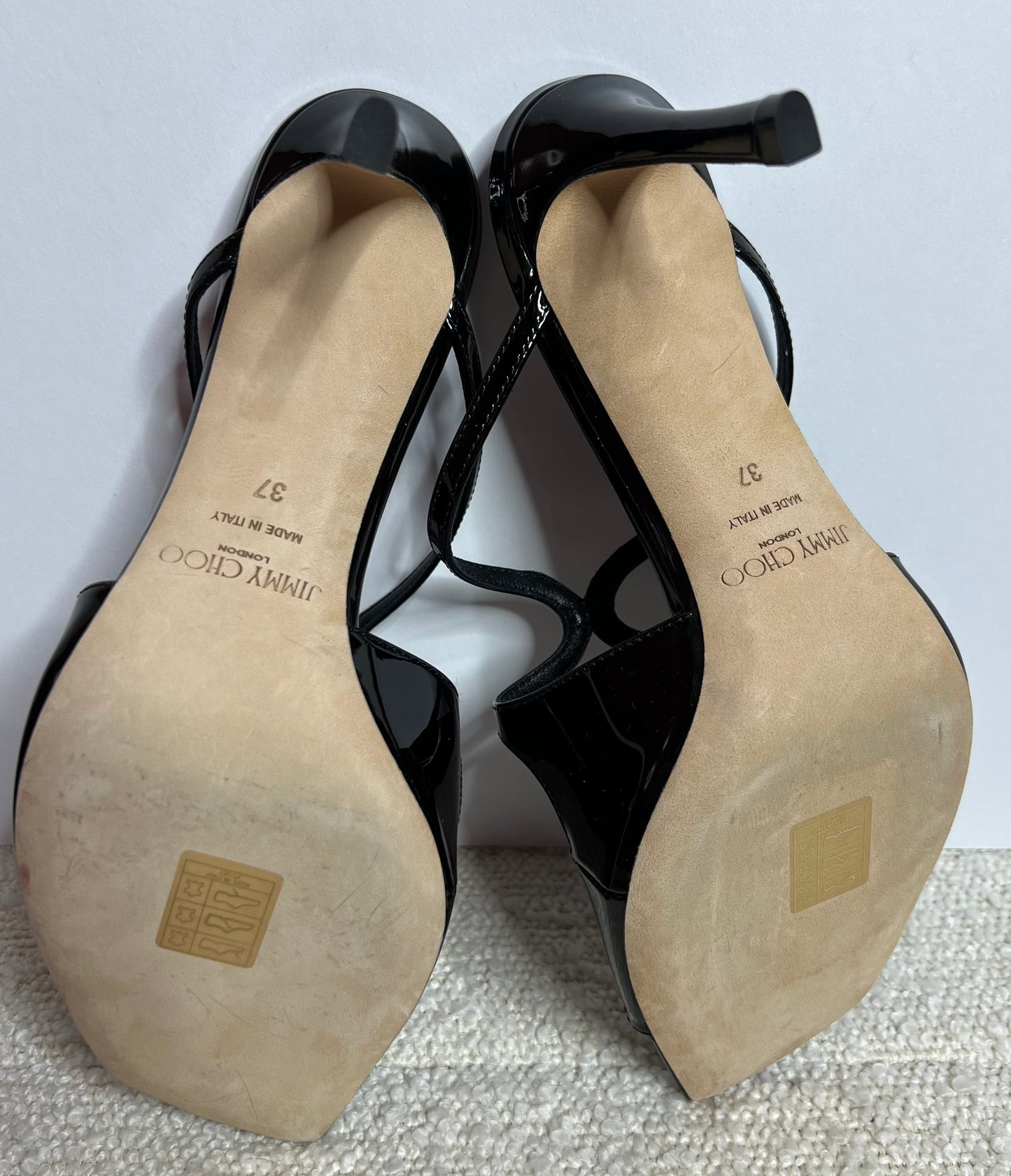 Jimmy Choo Black Patent Heels 37