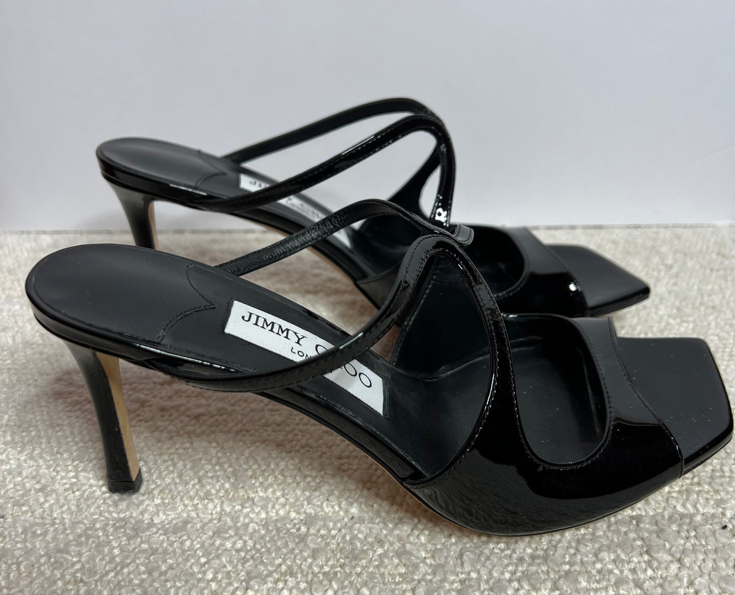 Jimmy Choo Black Patent Heels 37