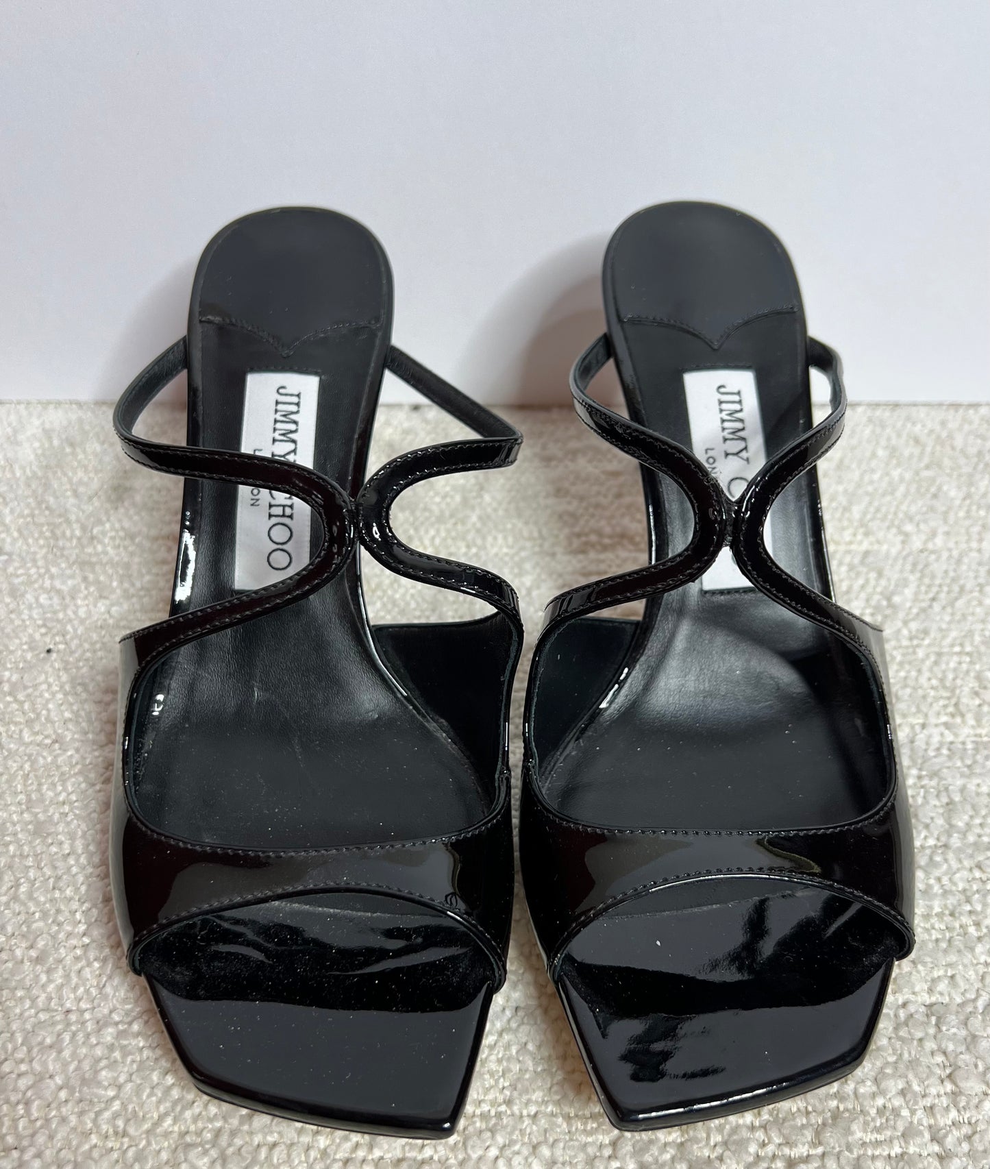 Jimmy Choo Black Patent Heels 37