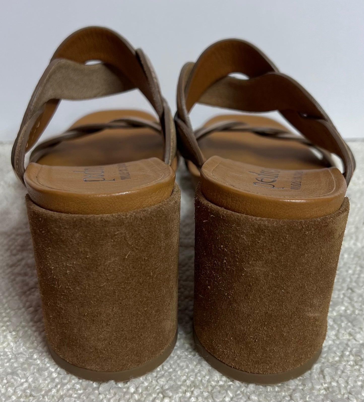 Pedro Garcia Brown Block Heel Sandal 36 1/2