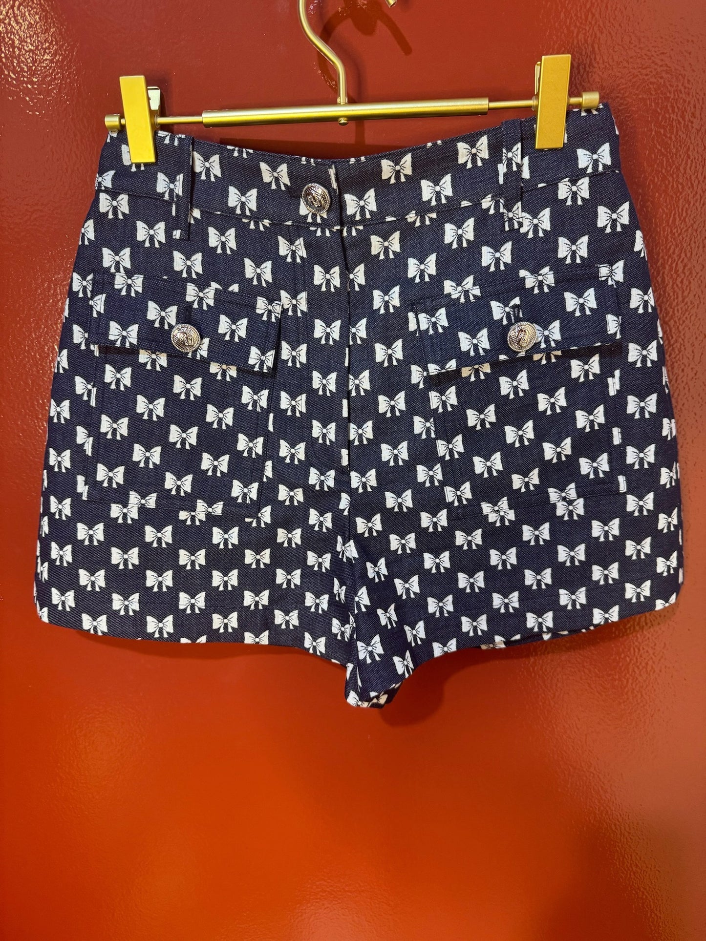 Maje shorts demin bows -36