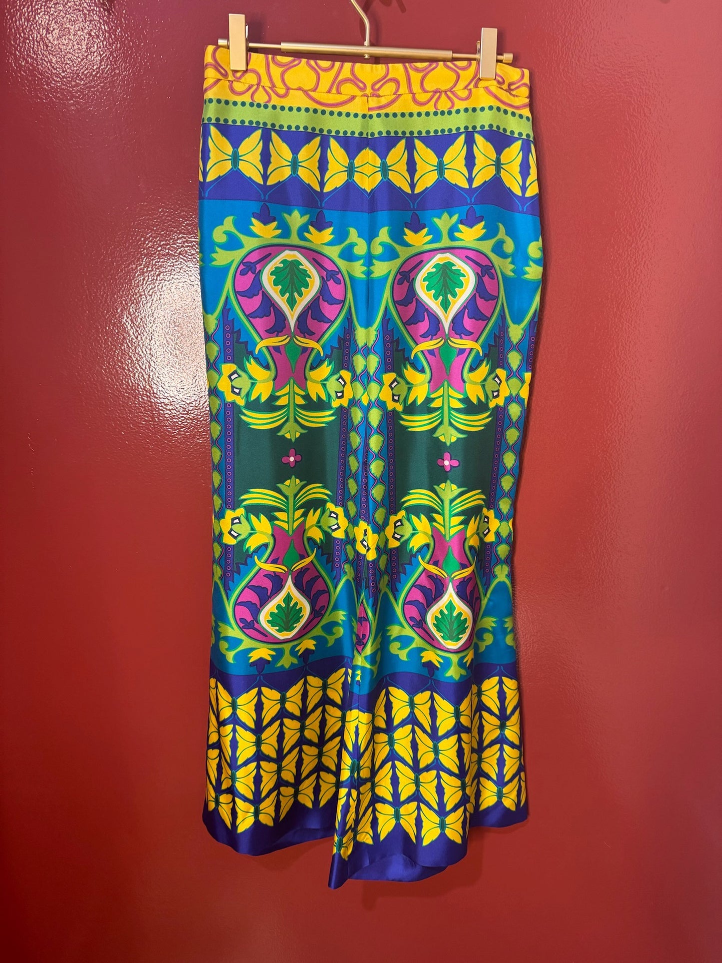 Gucci pant silk multi 38